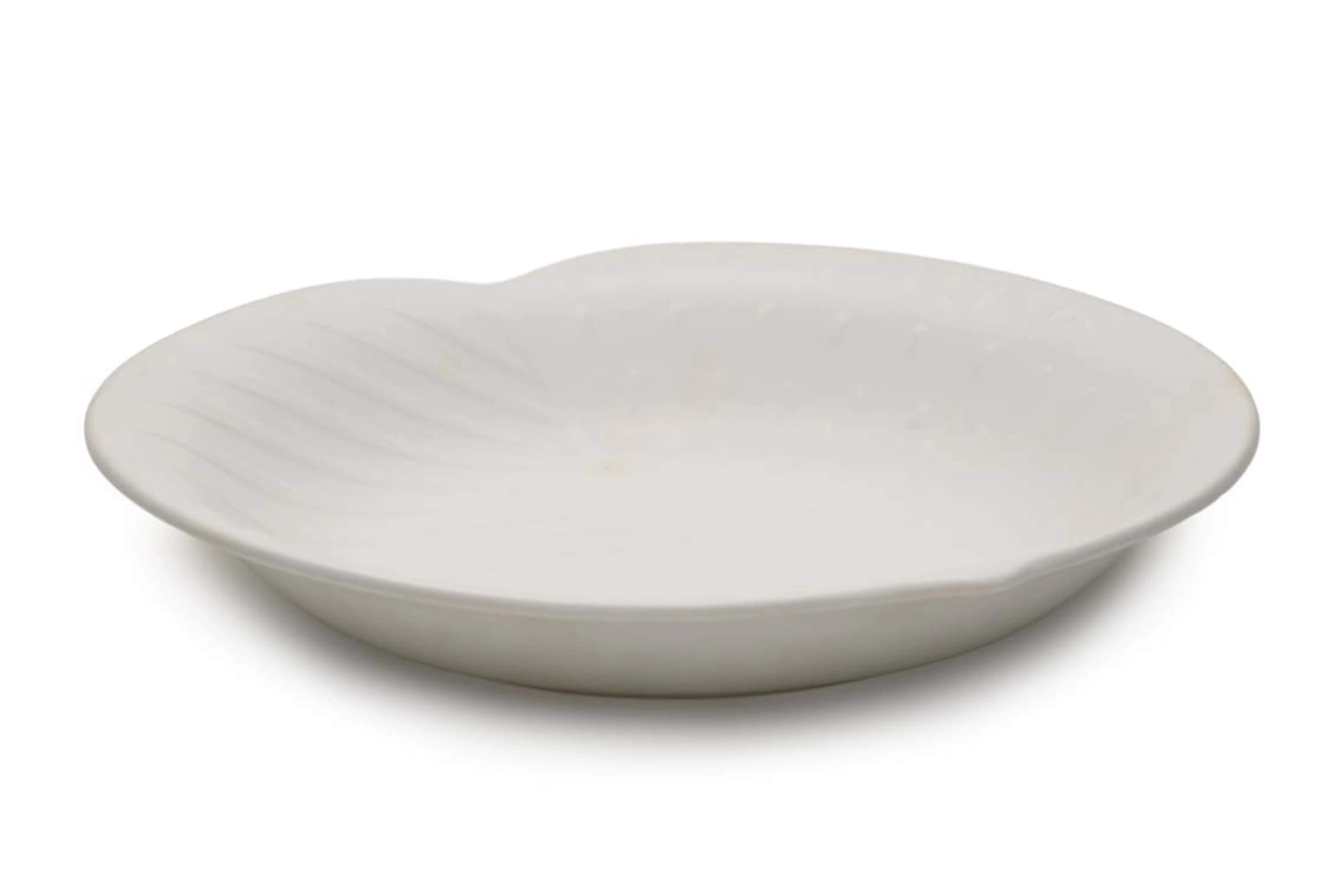Rörstrand; White porcelain leaf dish designed by Marianne Westman, Sweden