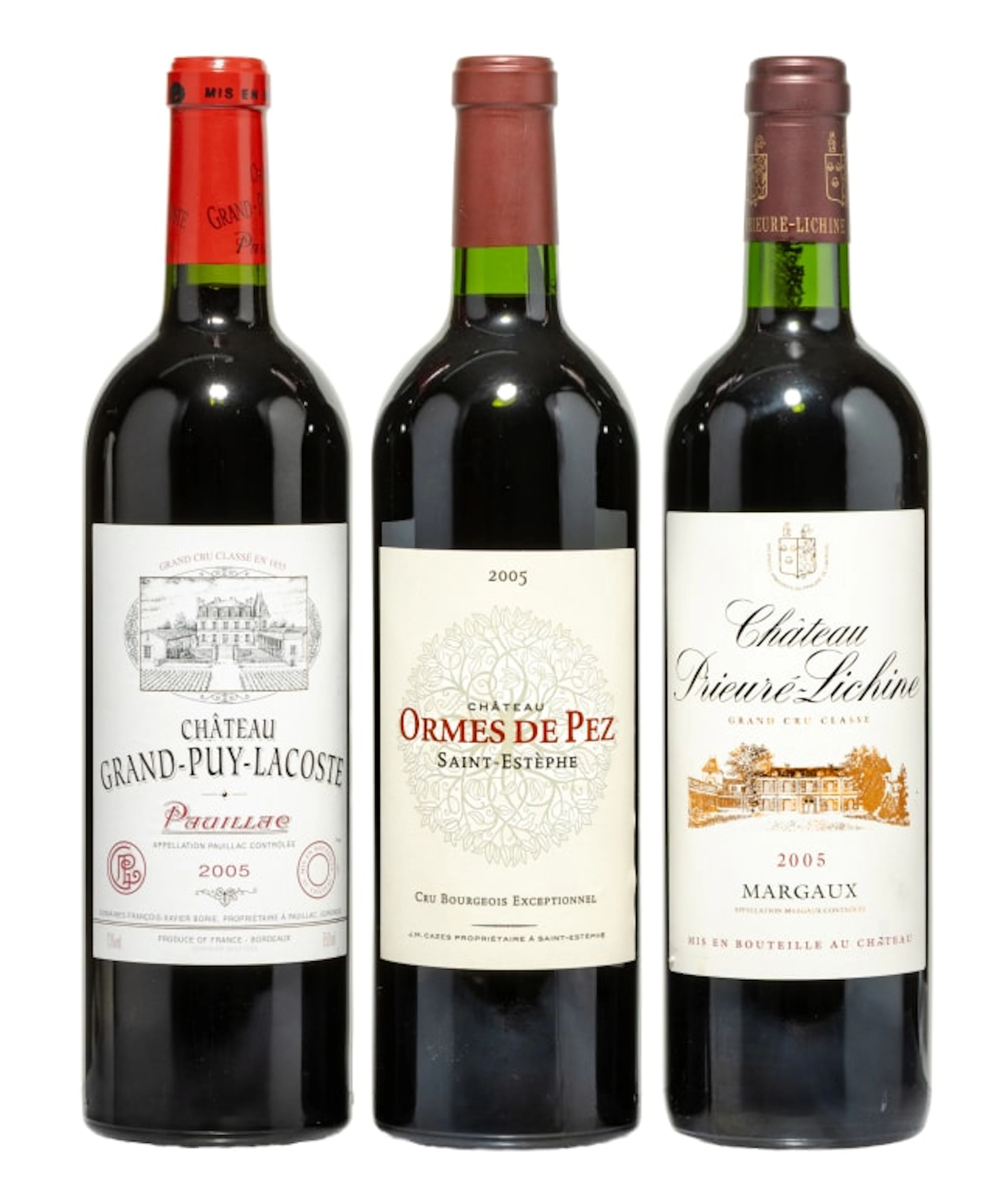 Bordeaux Collection; Grand Puy Lacoste, Les Ormes de Pez, Prieuré-Lichine;