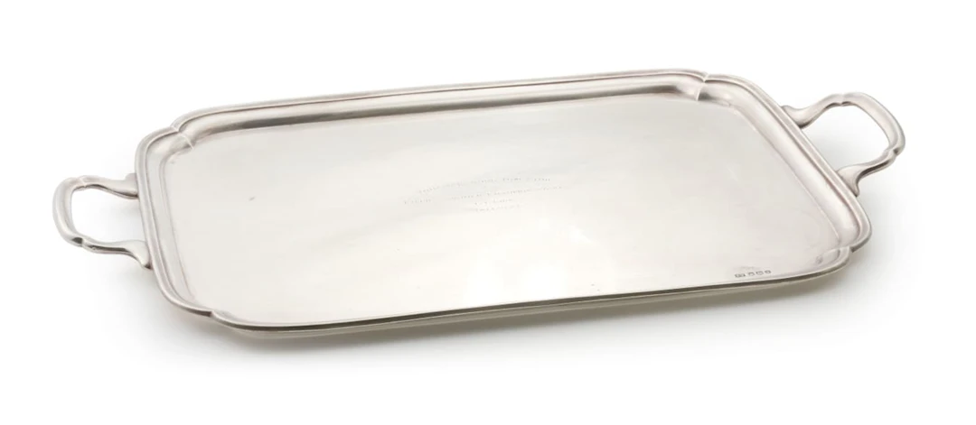 An Elizabeth II silver tray, Viners Ltd, Sheffield, 1966