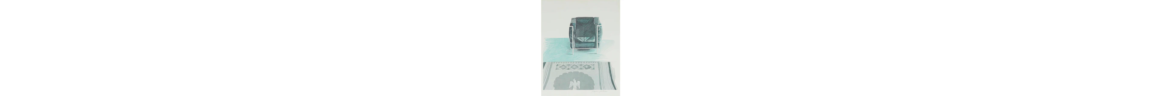 David Hockney; Corbusier Chair and Rug