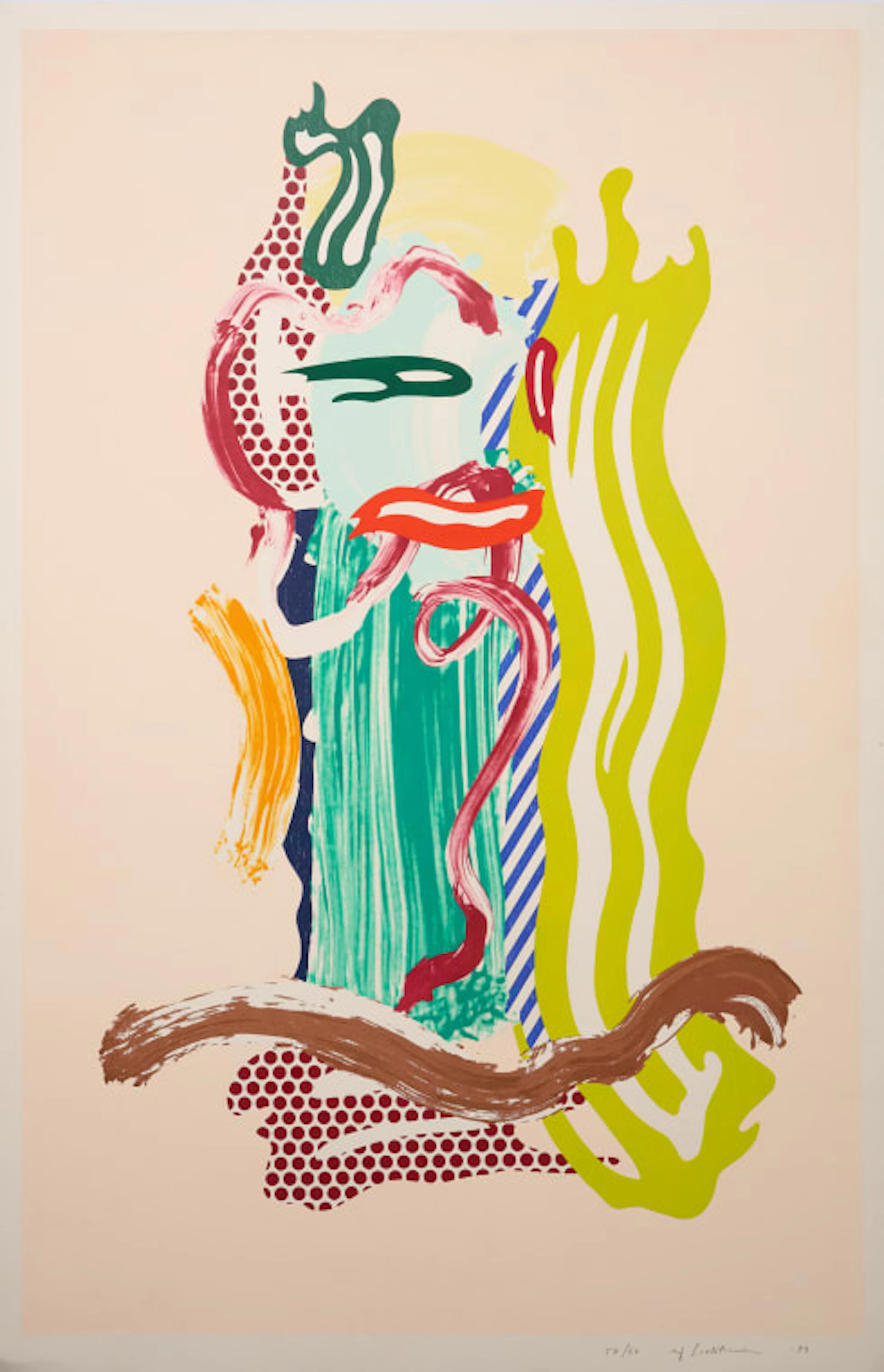 Roy Lichtenstein; Portrait, from the Brushstroke Figures series (Corlett