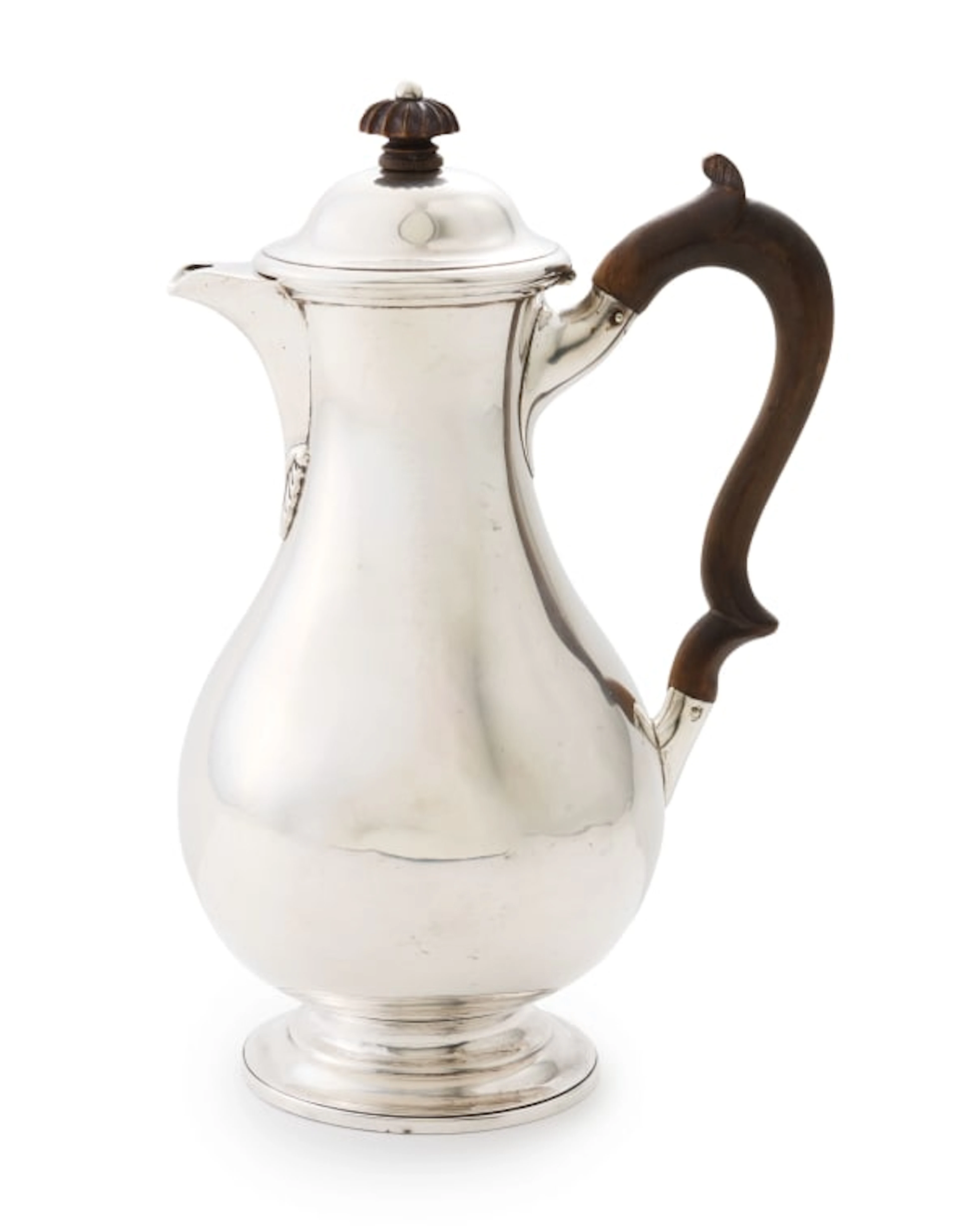 A Victorian silver coffee pot, F B Thomas & Co, London, 1890