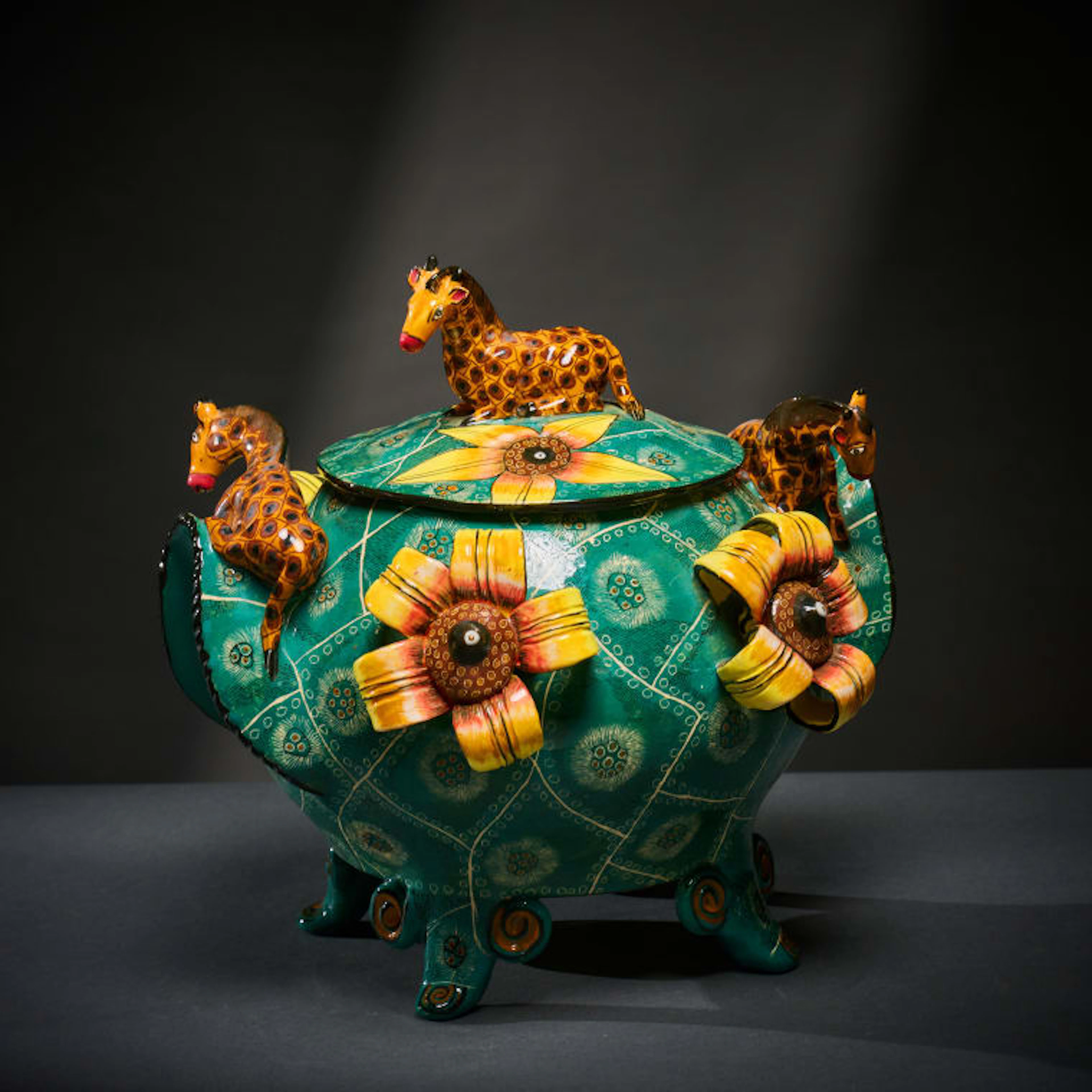 Ardmore Ceramic Studio; Giraffe and flower tureen