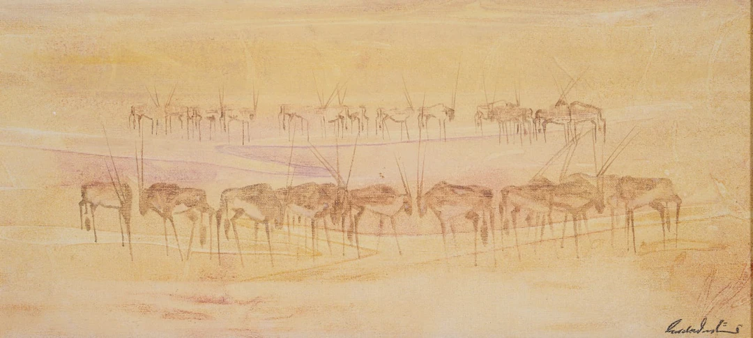 Gordon Vorster; Landscape with Antelope