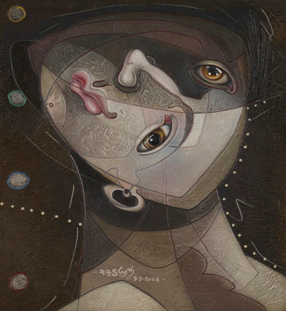 Robert Slingsby; Untitled (Cubist Portrait in Grey)