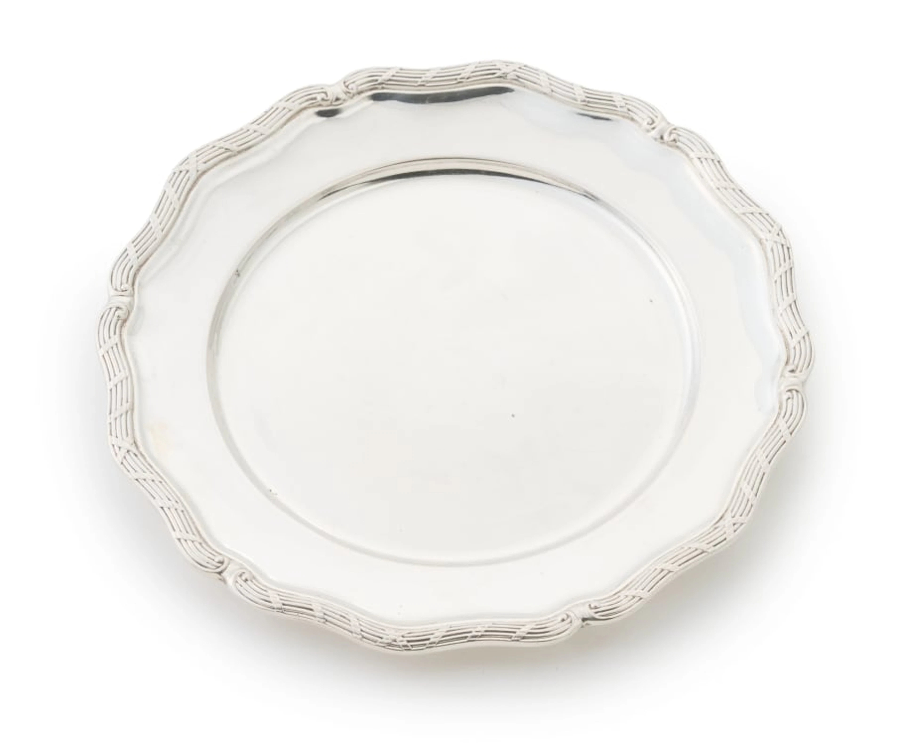Six Swedish silver underplates, J P Forssberg, 1916