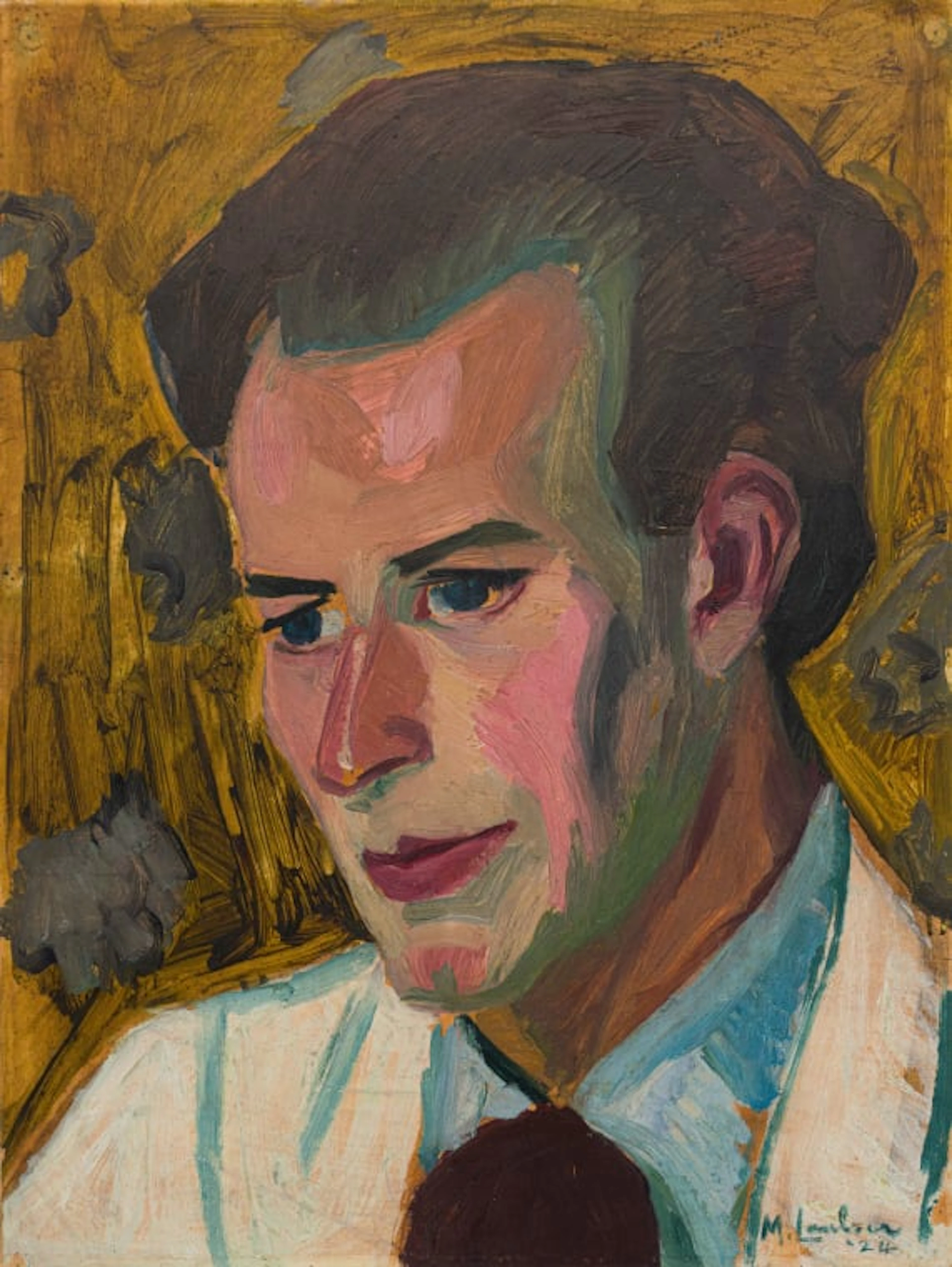 Maggie Laubser; Portrait of a Man