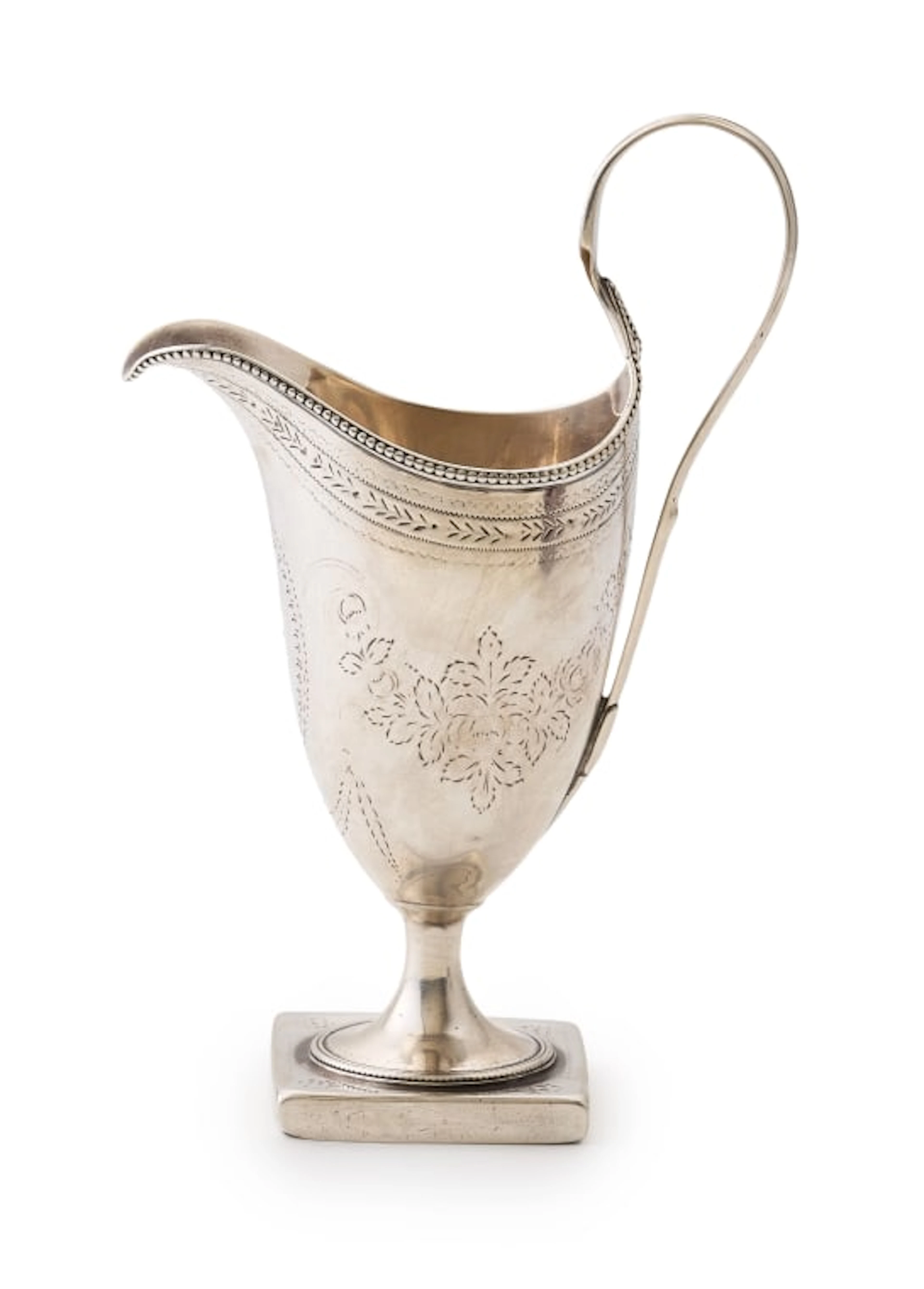 A George III silver milk jug, John Touliet, London, 1786