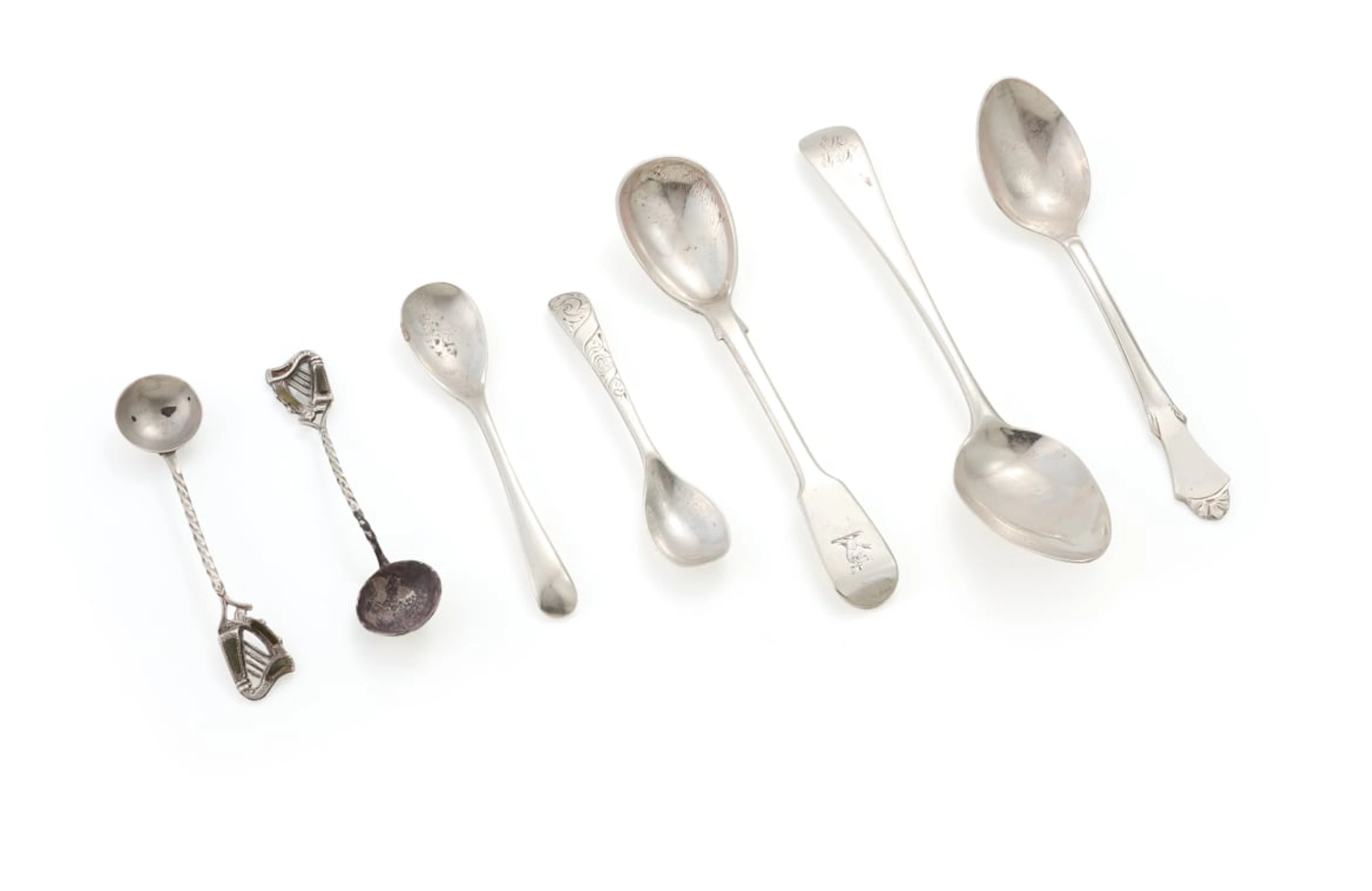 A group of miscellaneous silver spoons, various makers and dates