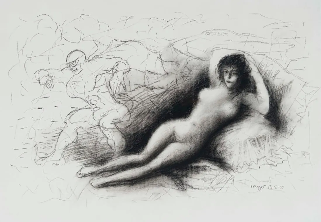 Braam Kruger; Reclining Nude
