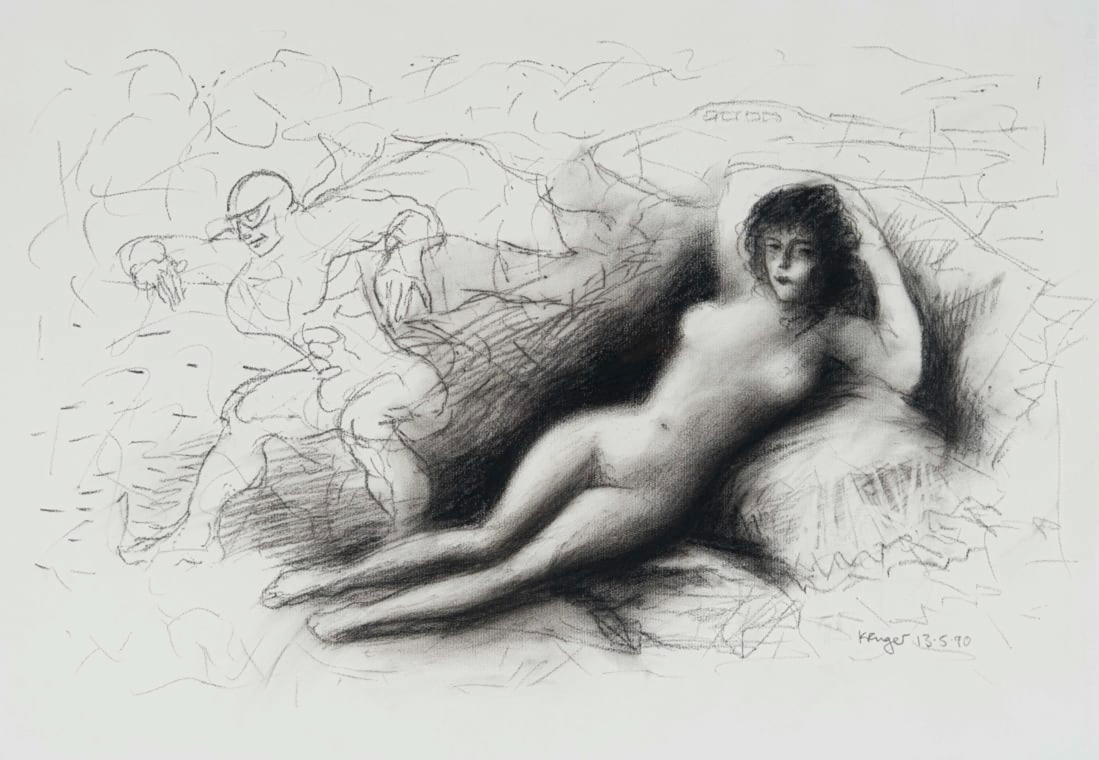Braam Kruger; Reclining Nude