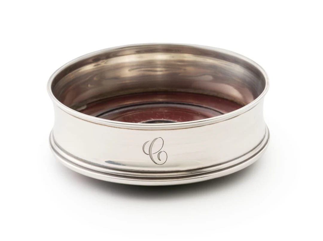 An Elizabeth II silver wine coaster, Carrs of Sheffield Ltd, 2000