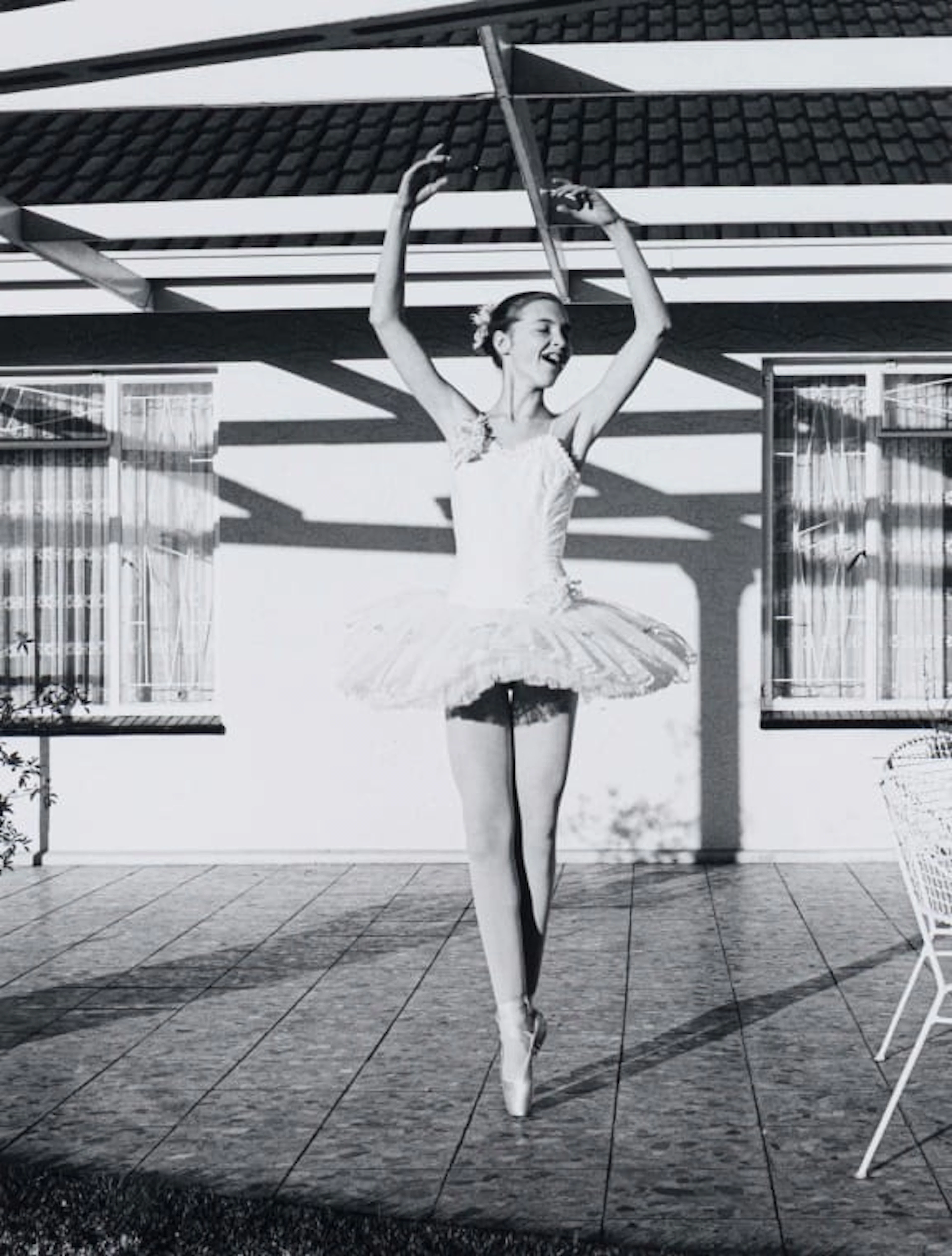 David Goldblatt; Girl in Her New Tutu on the Stoep, 22 June 1980