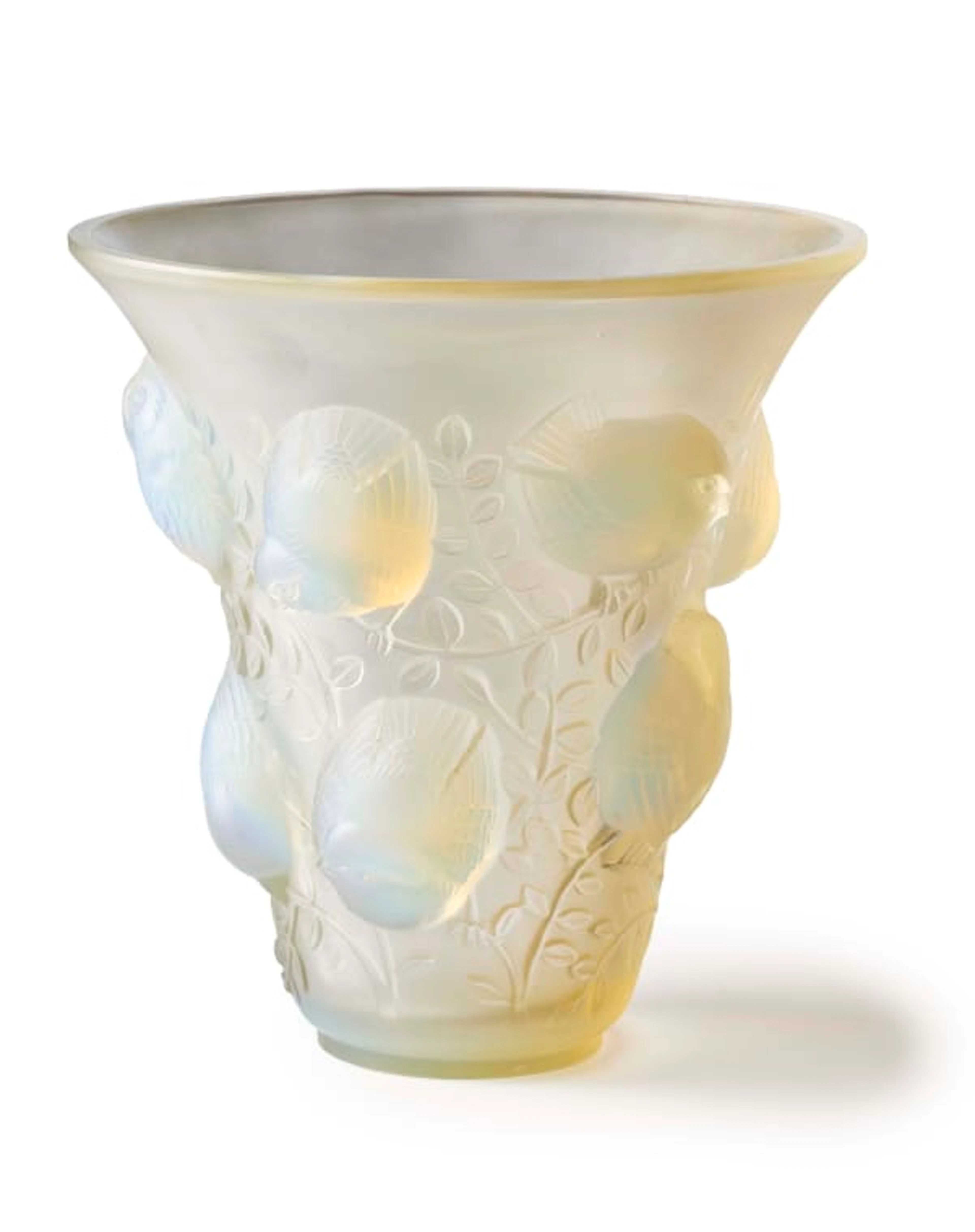 René Lalique; René Lalique 'Saint François' opalescent and clear frosted