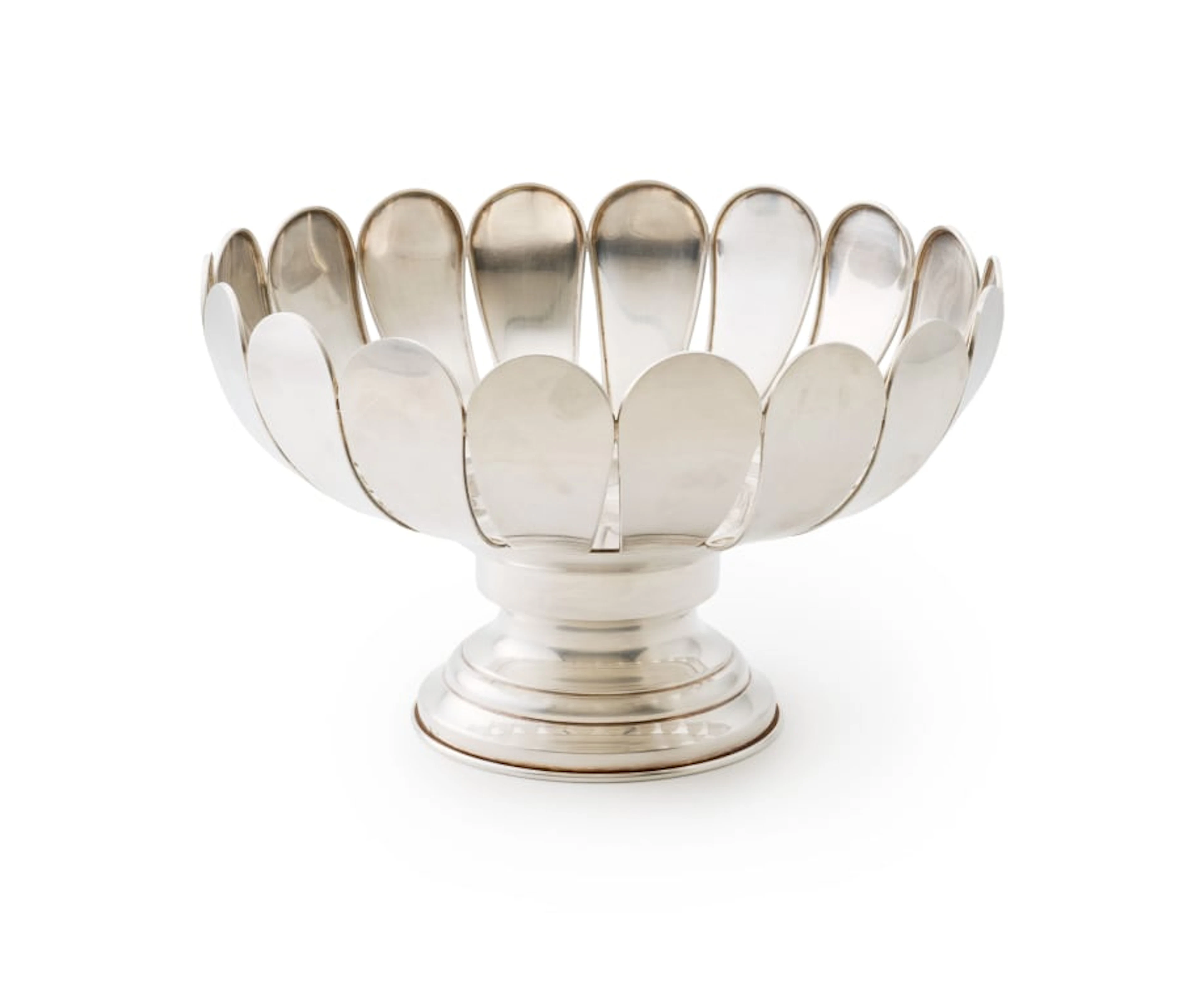 An Italian sterling silver Fatto a Mano pedestal bowl, 20th century