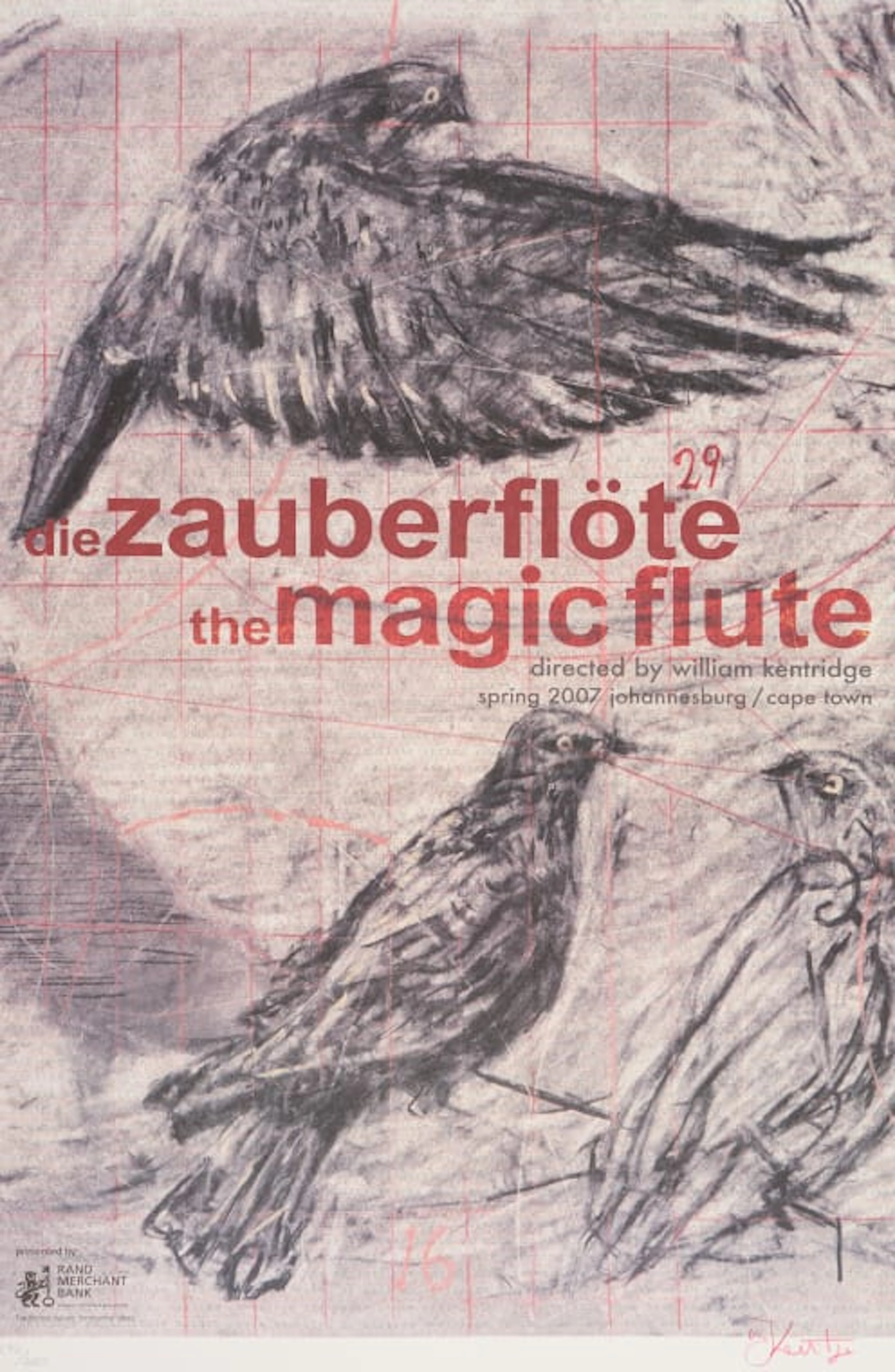 William Kentridge; The Magic Flute, poster