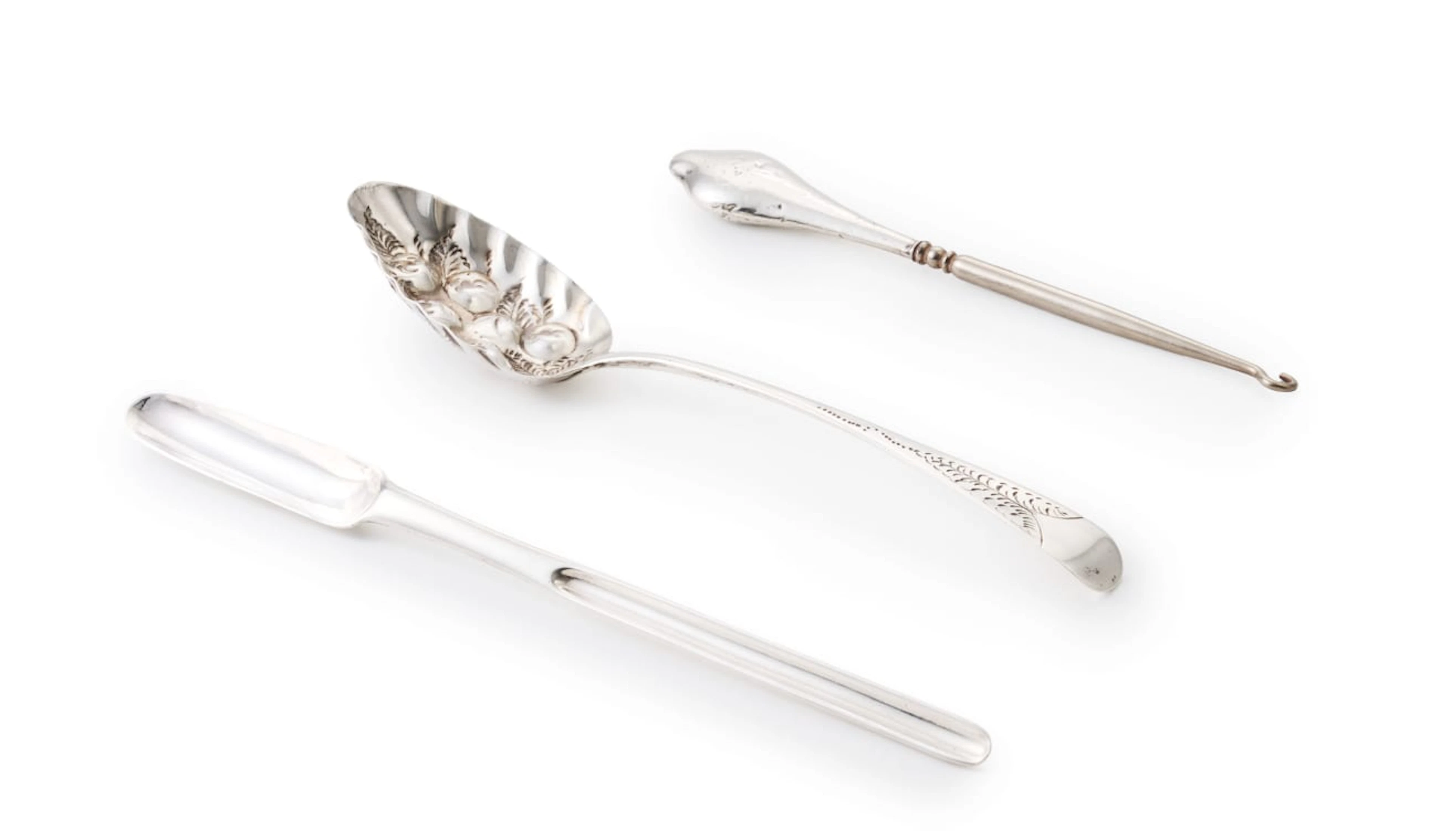 A George I marrow scoop, William Street, London, 1720