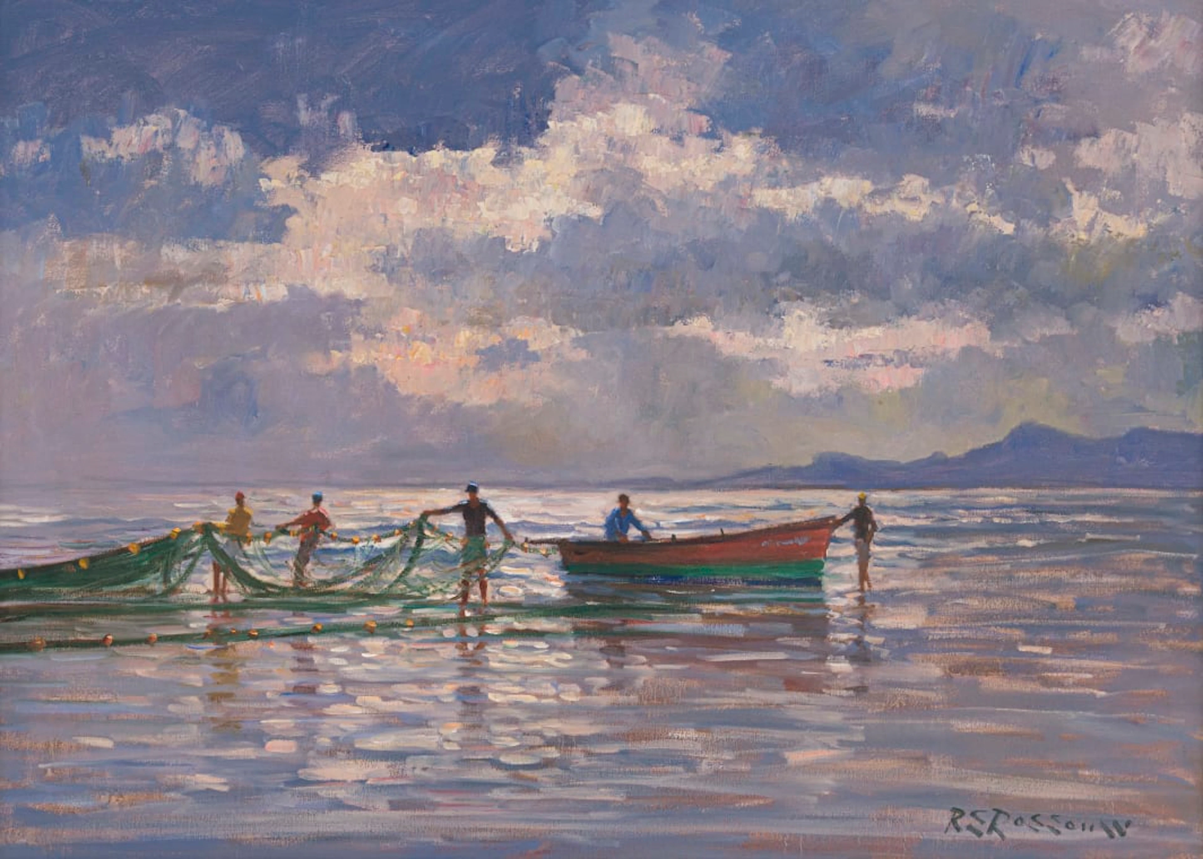 Roelof Rossouw; Fishermen, Muizenberg