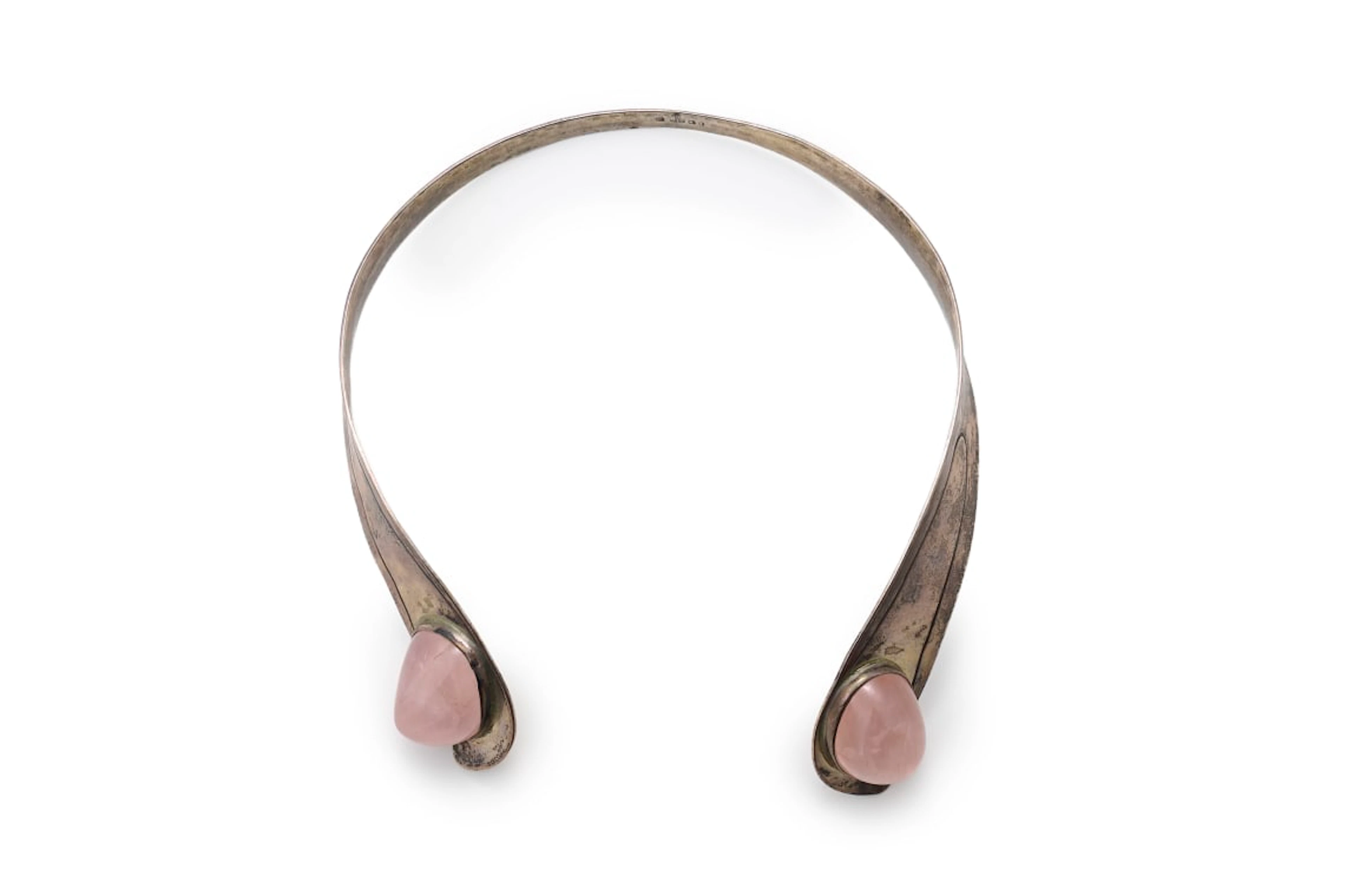 Rose quartz neckpiece, South-Africa, 1957
