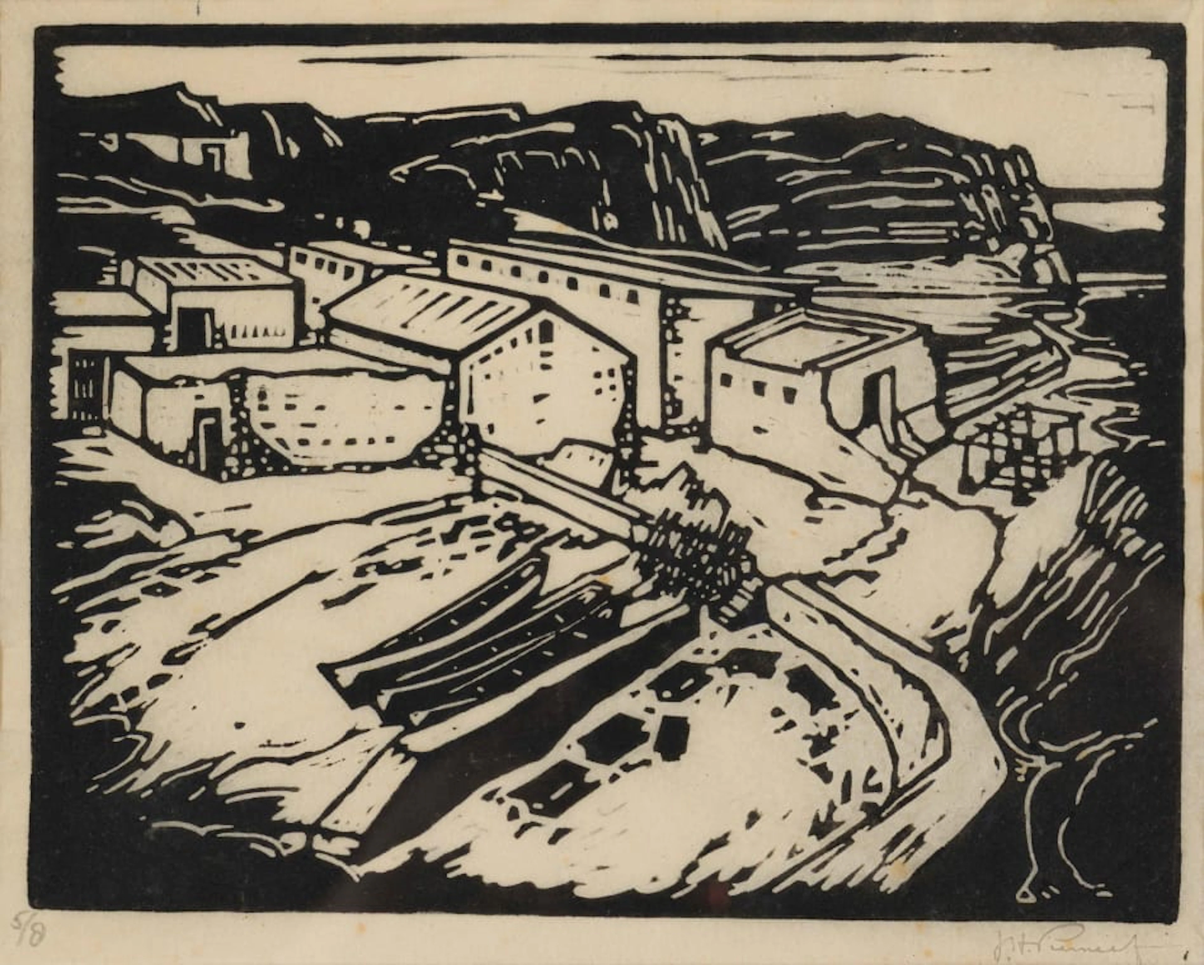 Jacob Hendrik Pierneef; Vissershawe, Hermanus (Nilant 5)