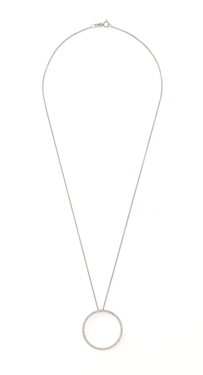 Diamond circle pendant