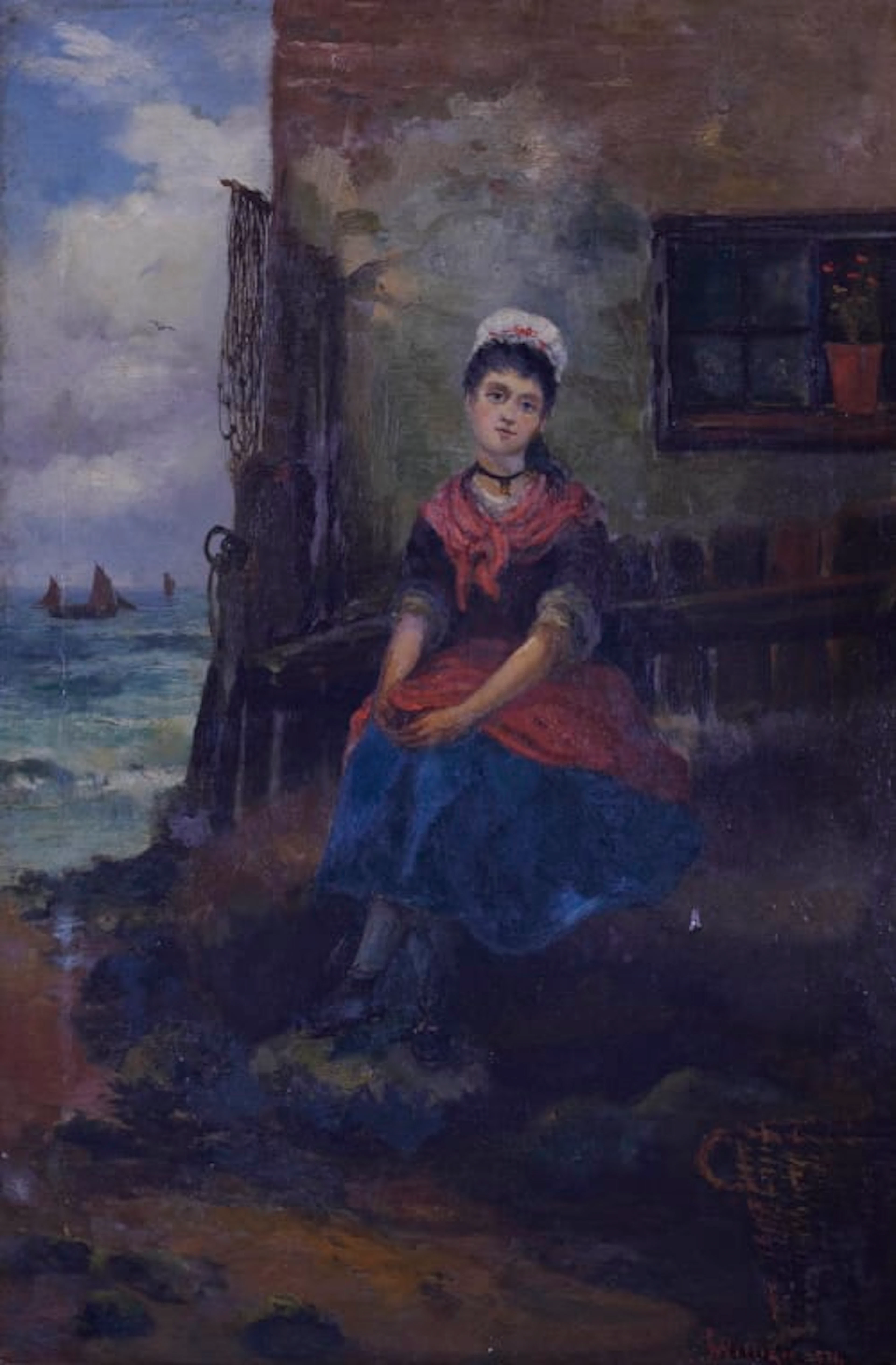 British School, 19th Century; Fisherman's Daughter