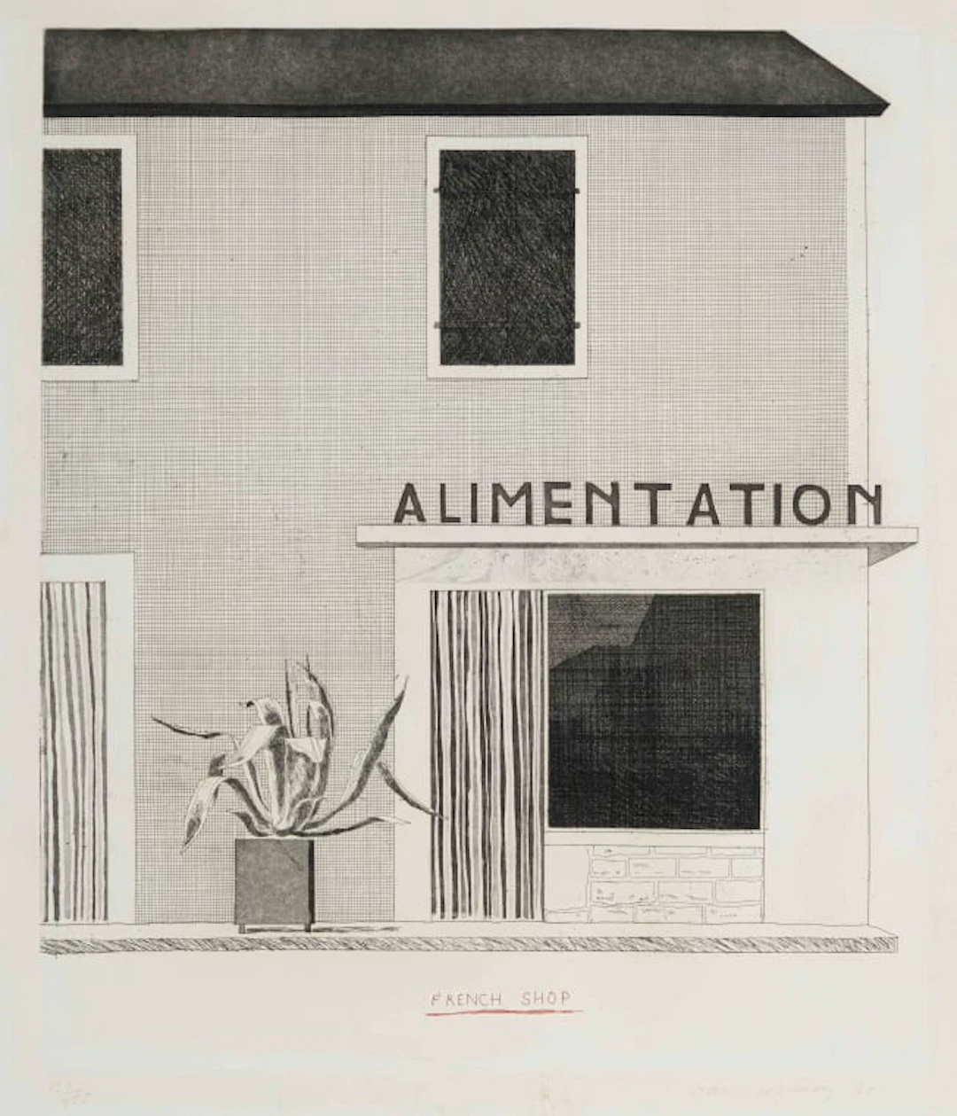 David Hockney; French Shop (Scottish Arts Council 122) (Museum of