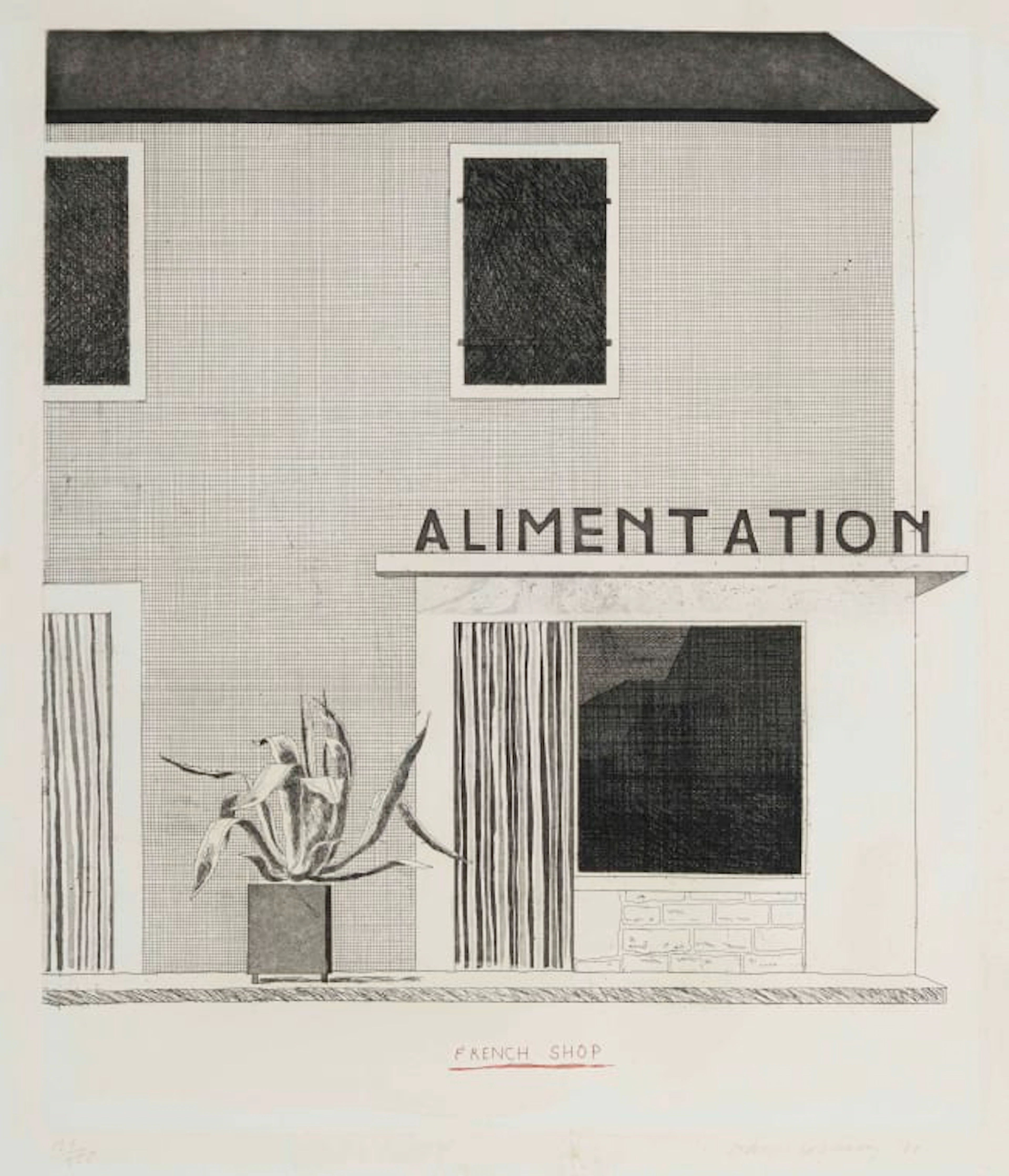 David Hockney; French Shop (Scottish Arts Council 122) (Museum of
