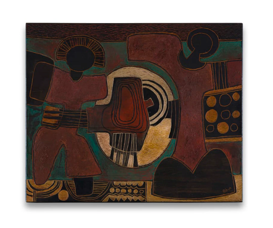 Lucky Sibiya; Untitled (Abstract Figural Composition)