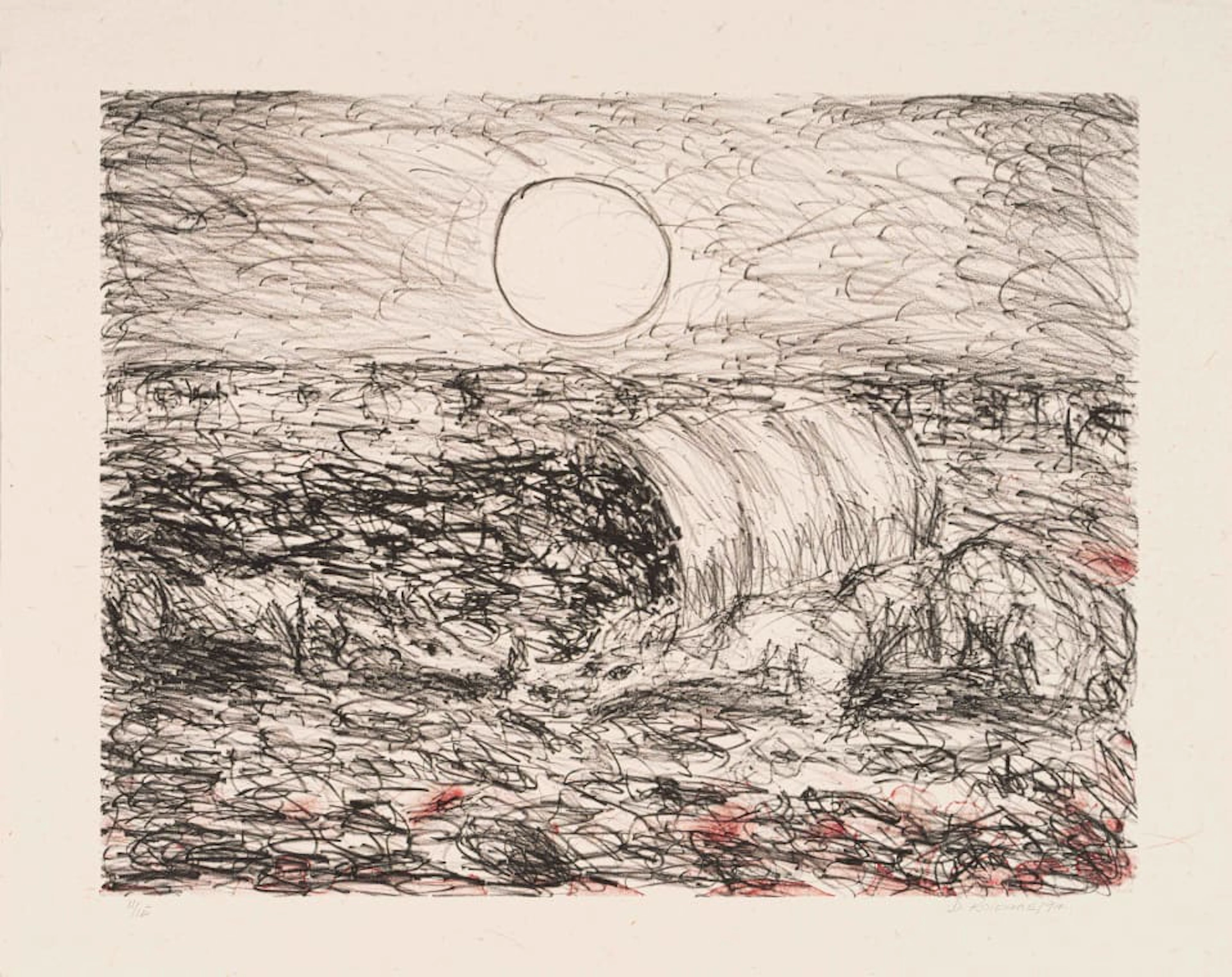 David Koloane; Untitled (Moonlit Landscape)