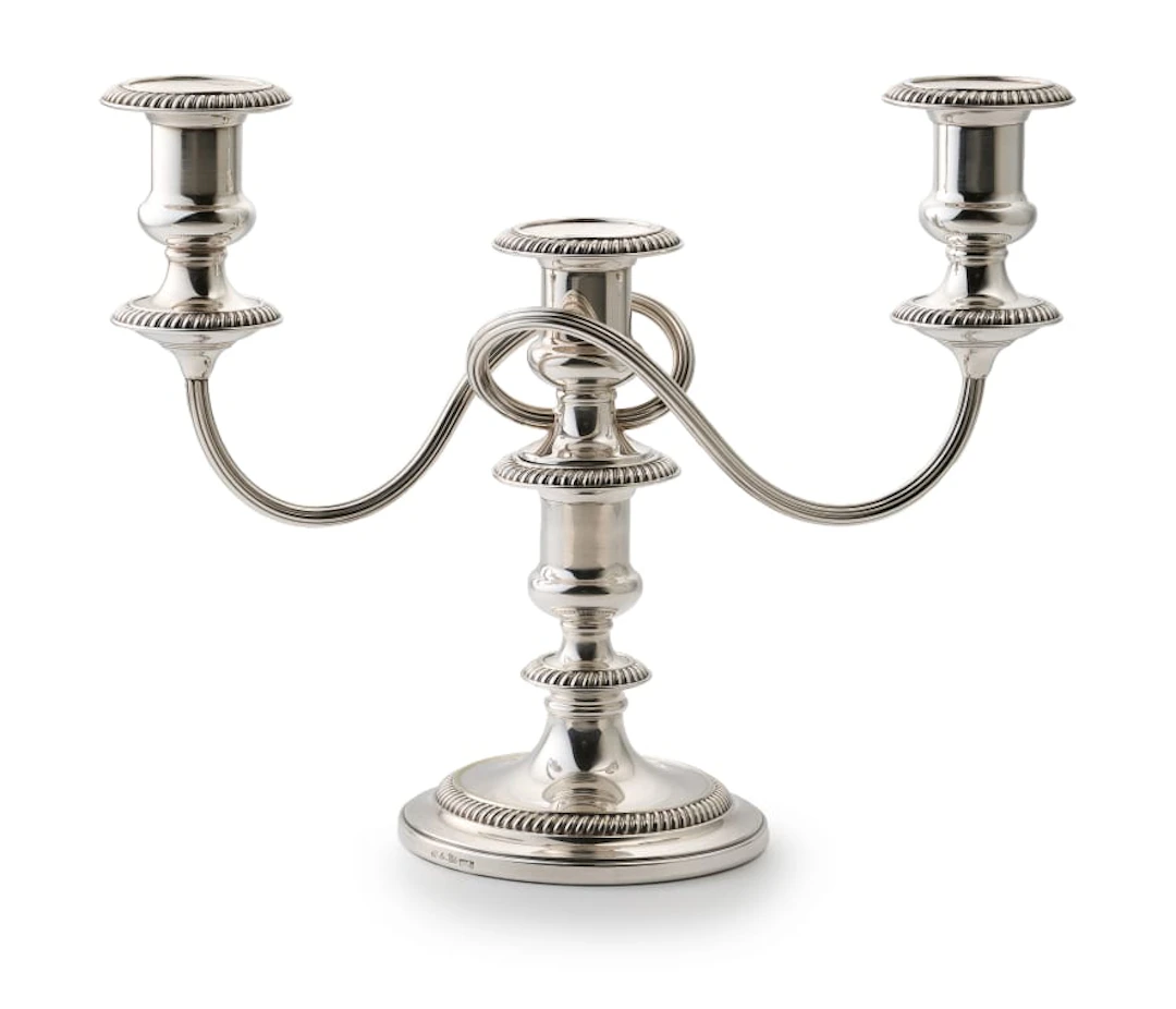 A silver-plated candelabra, Barker Ellis & Co, Birmingham, 20th century