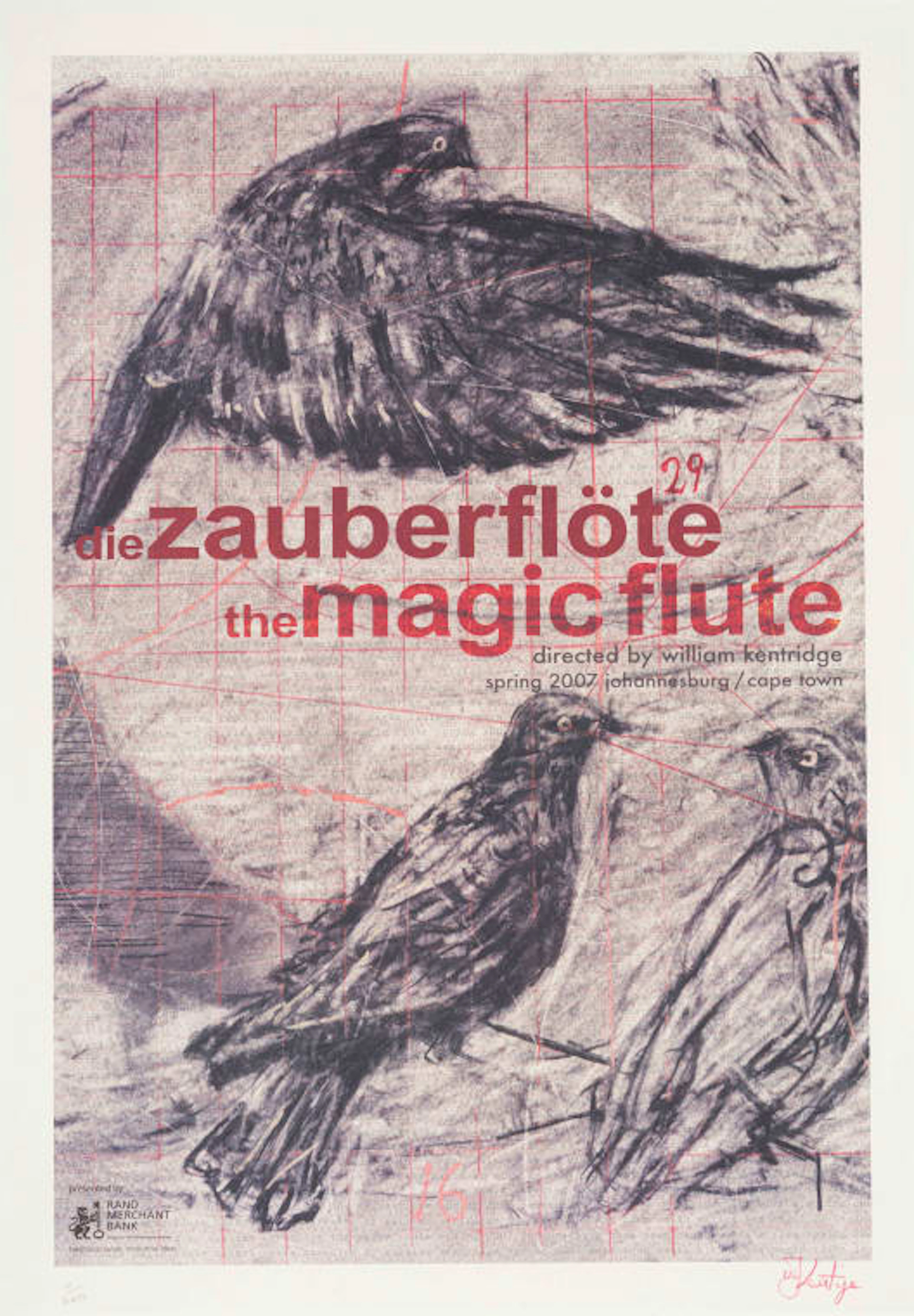 William Kentridge; The Magic Flute, Poster