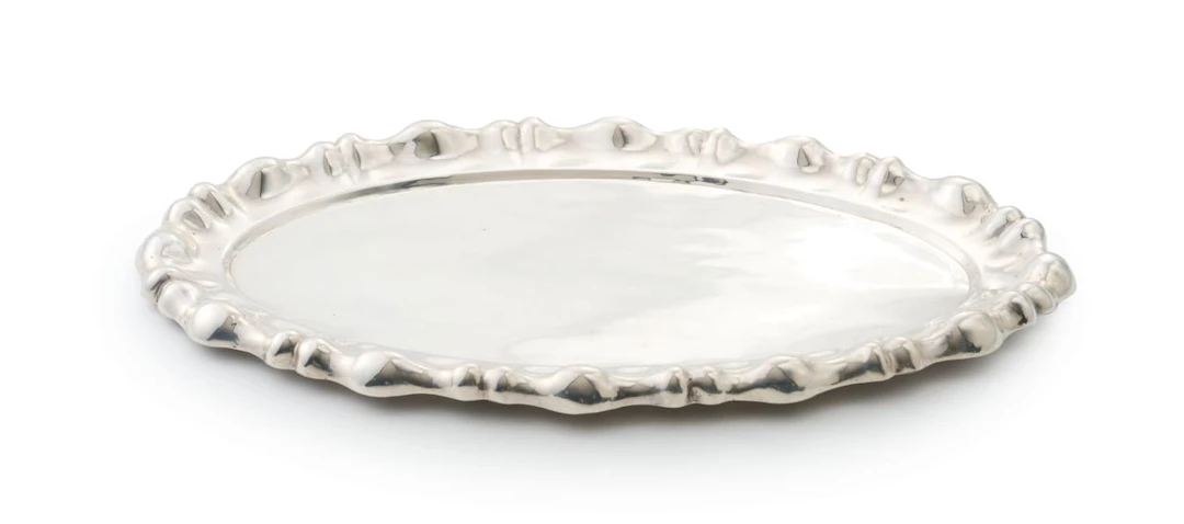 An Austro-Hungarian silver tray, no maker's mark, 800 standard, c.1872-1922
