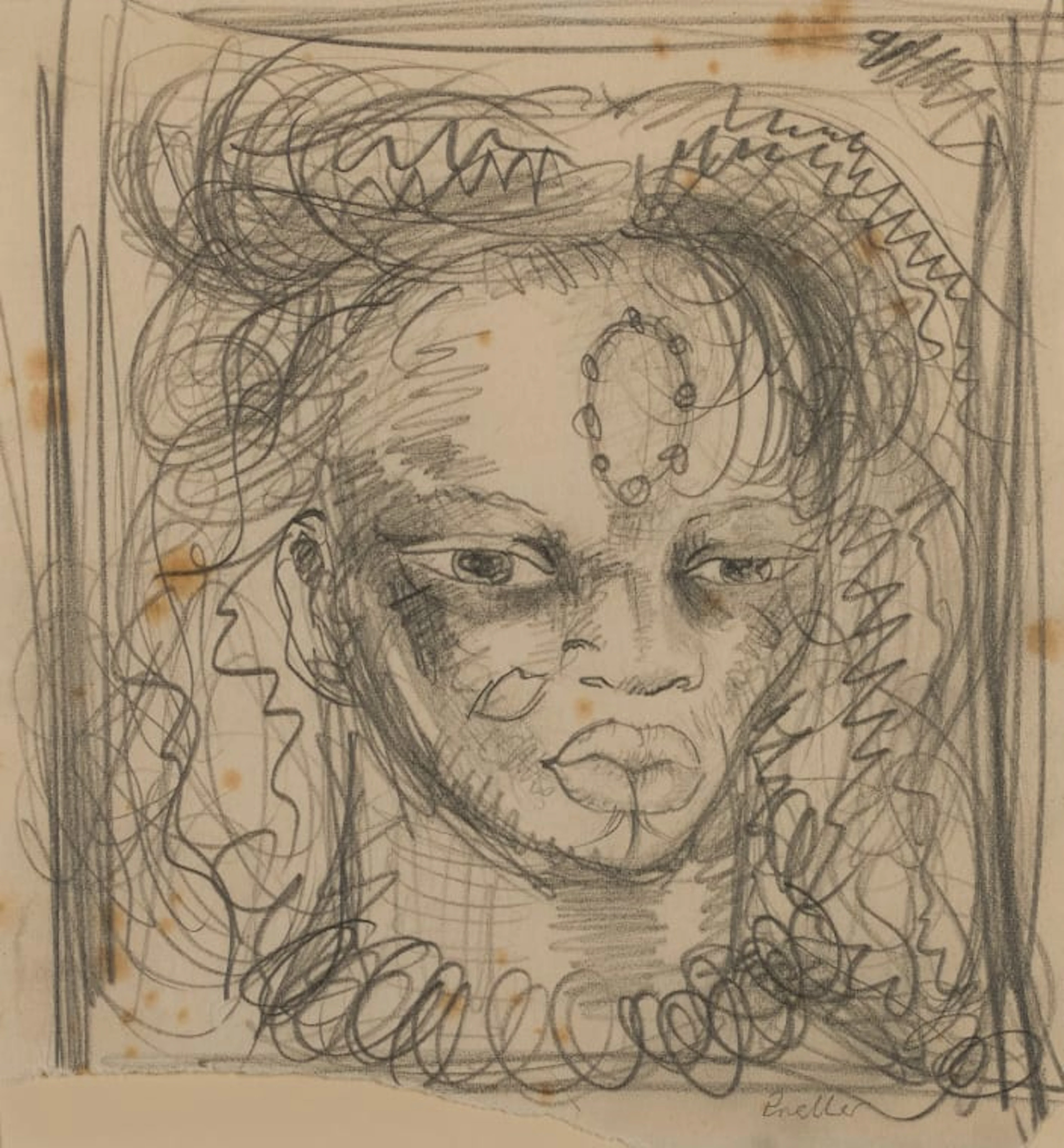 Alexis Preller; African Head
