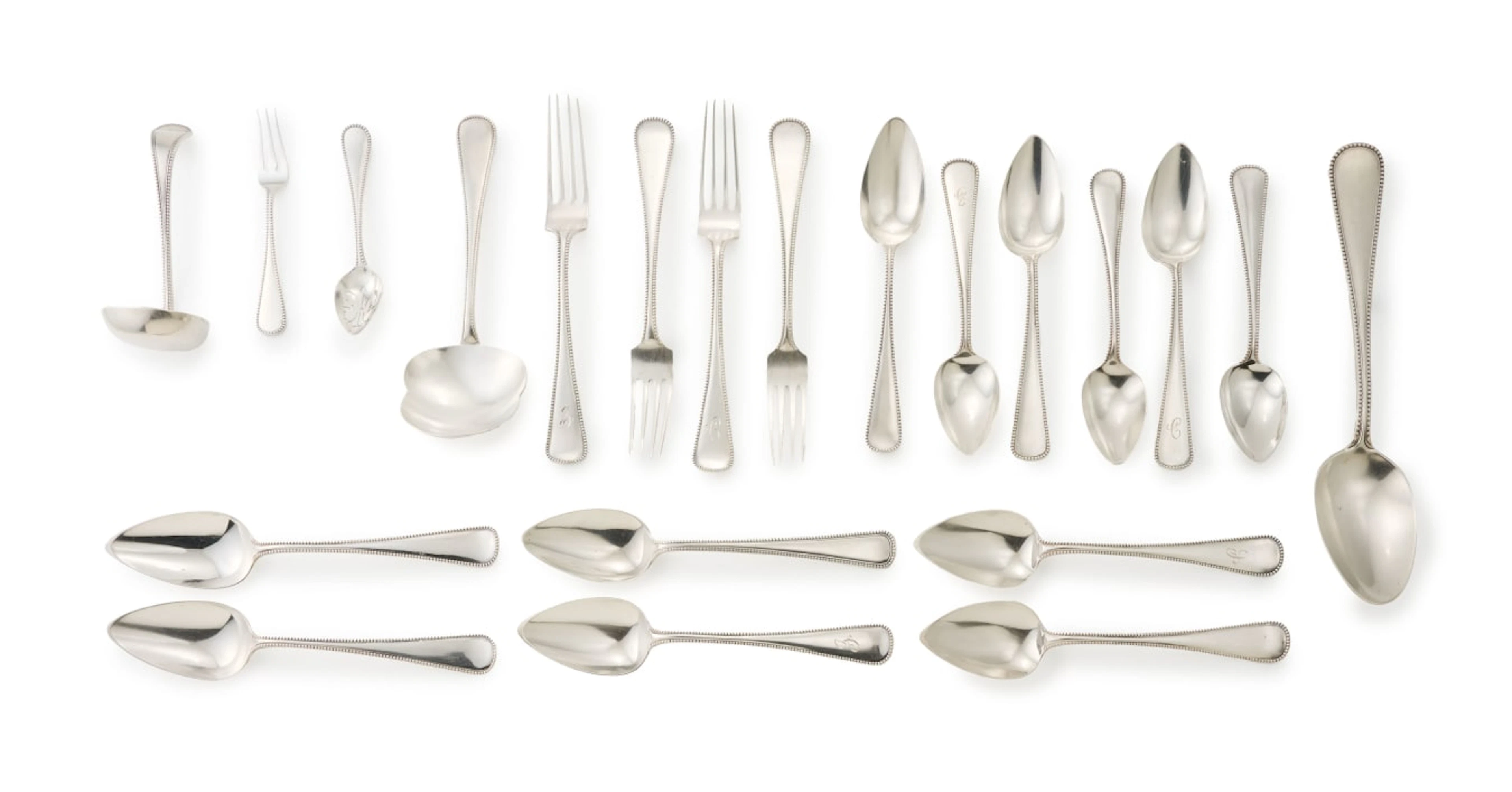 An assembled part-set of Dutch silver cutlery, J.M. van Kempen en