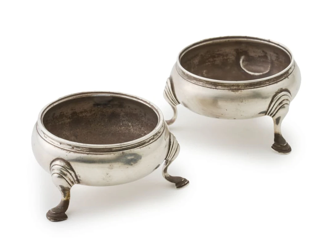 A pair of George III silver salts, John Lambe, London, 1762