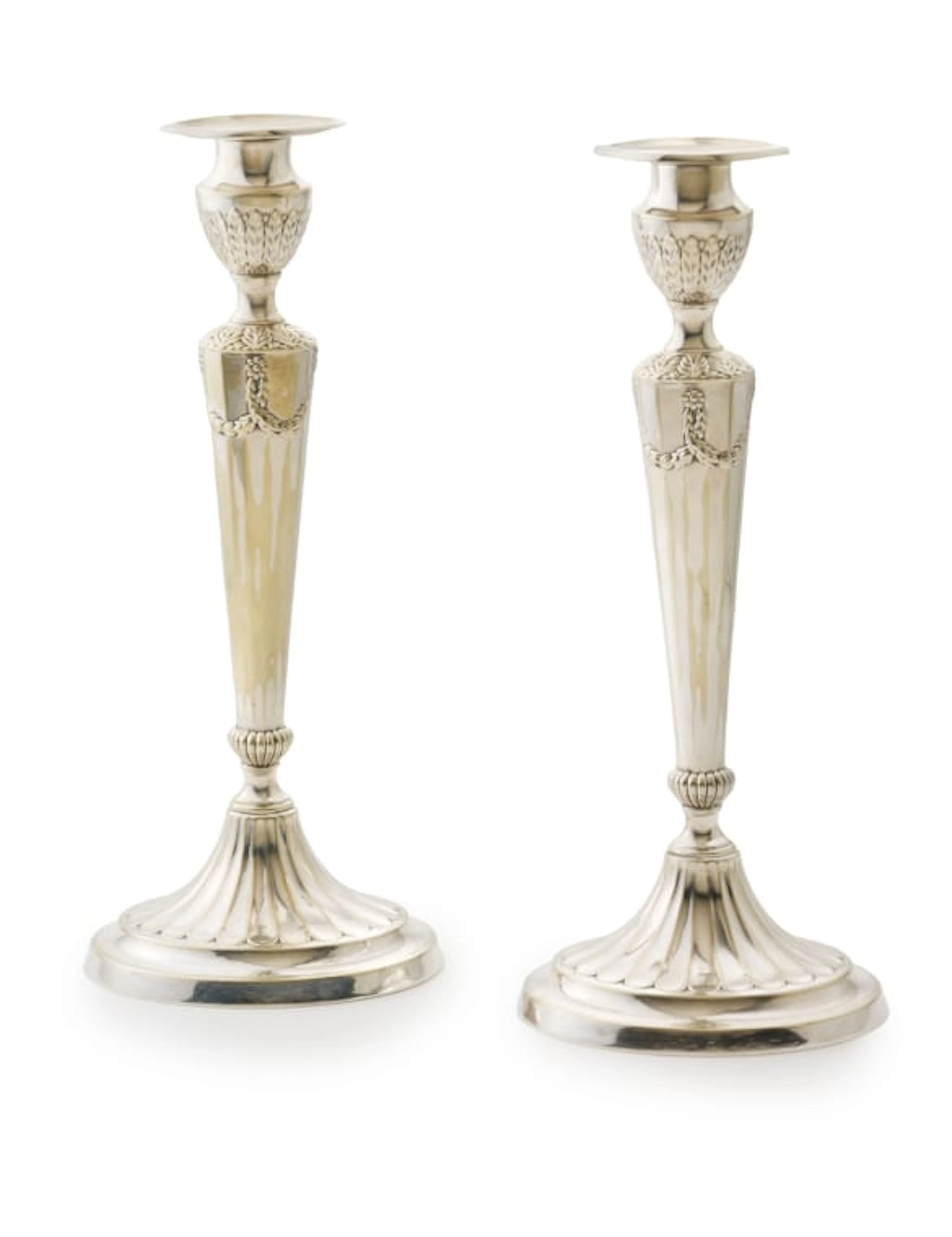A pair of Princess Plate candlesticks, Mappin & Webb, Sheffield, 20th century