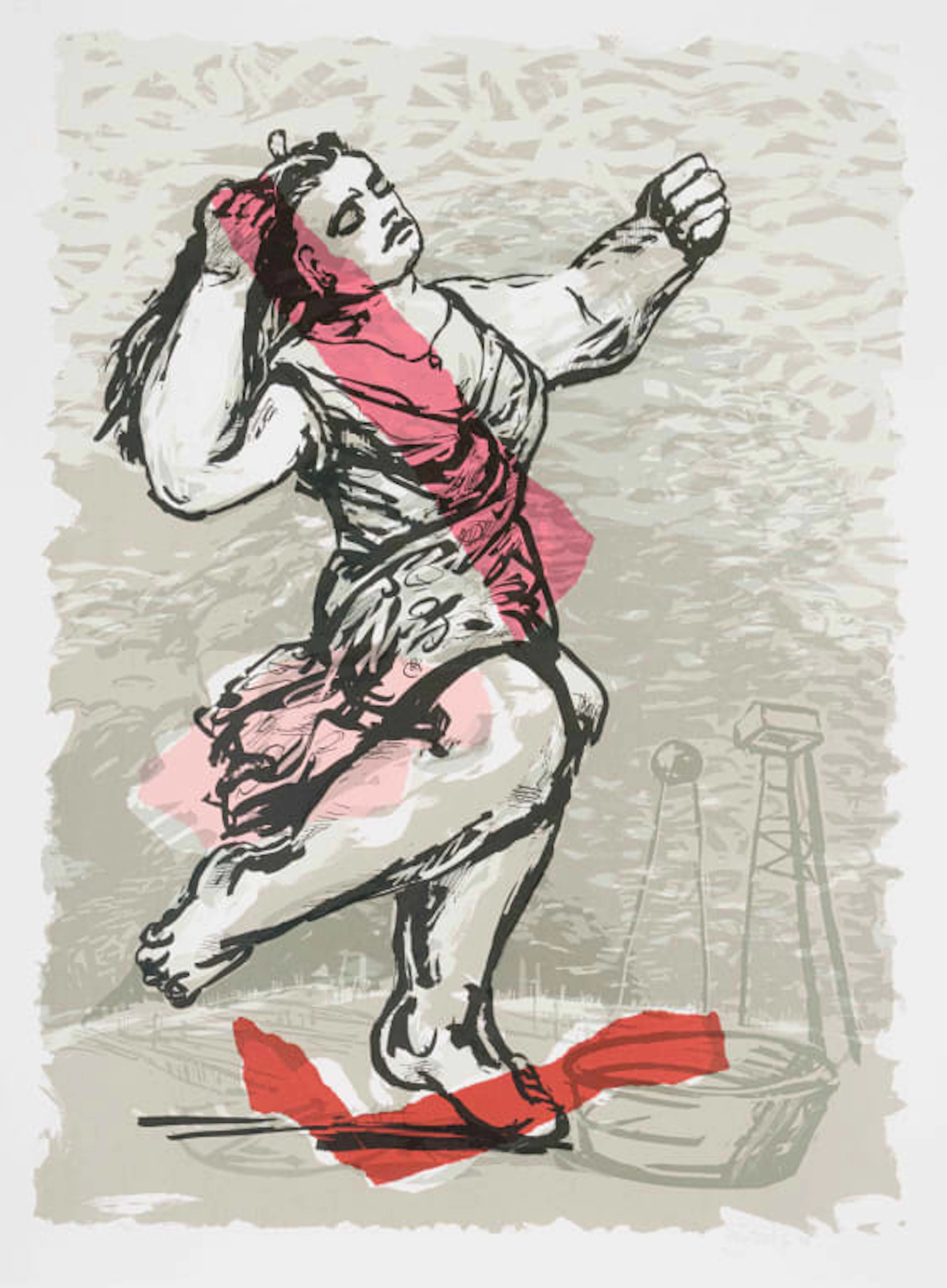 William Kentridge; Dancer in Red Sash