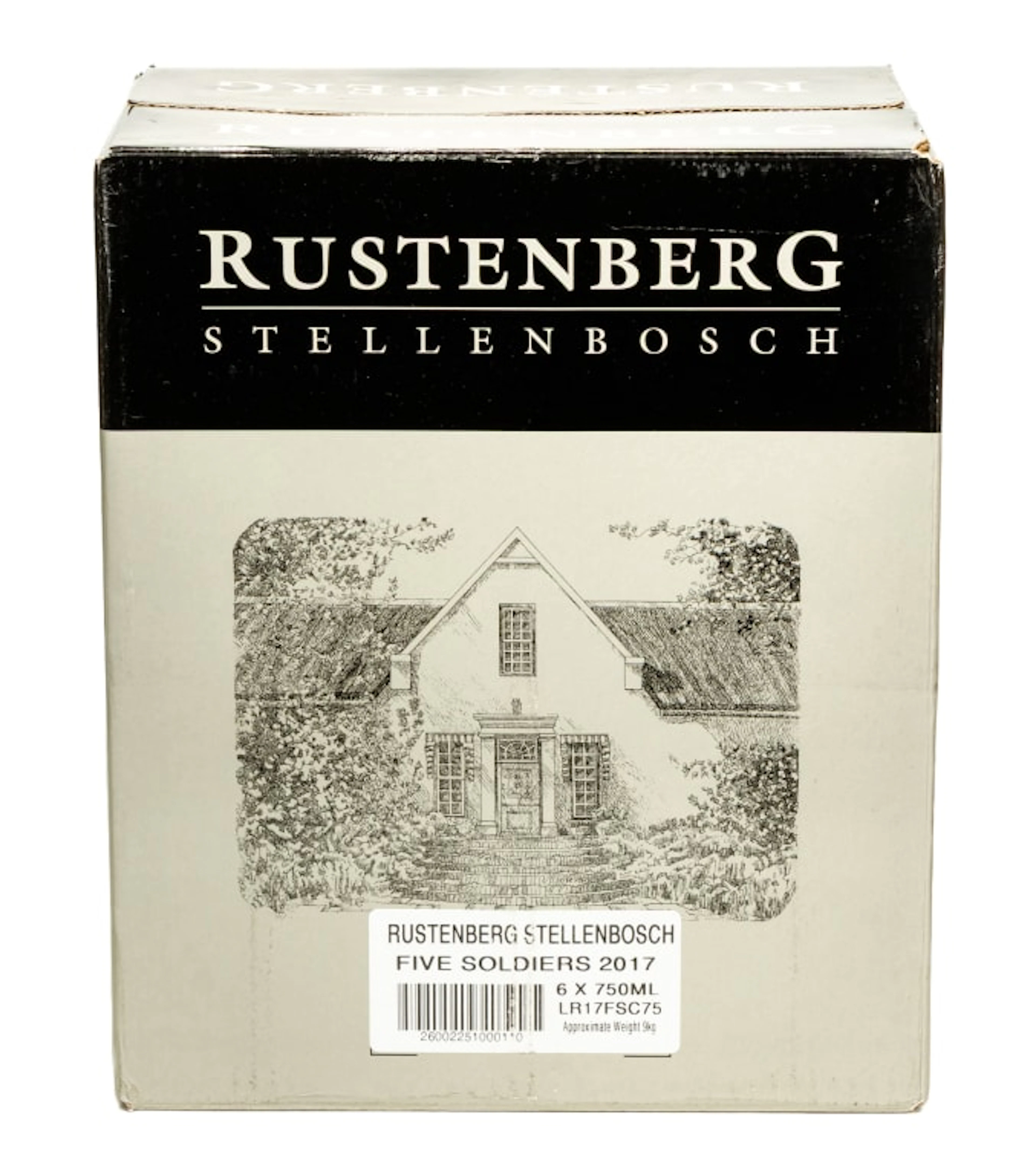 Rustenberg; Five Soldiers Chardonnay; 2017; 6 (1 x 6); 750ml