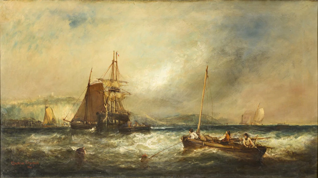 Follower of William Calcott Knell; Shipping off Dover