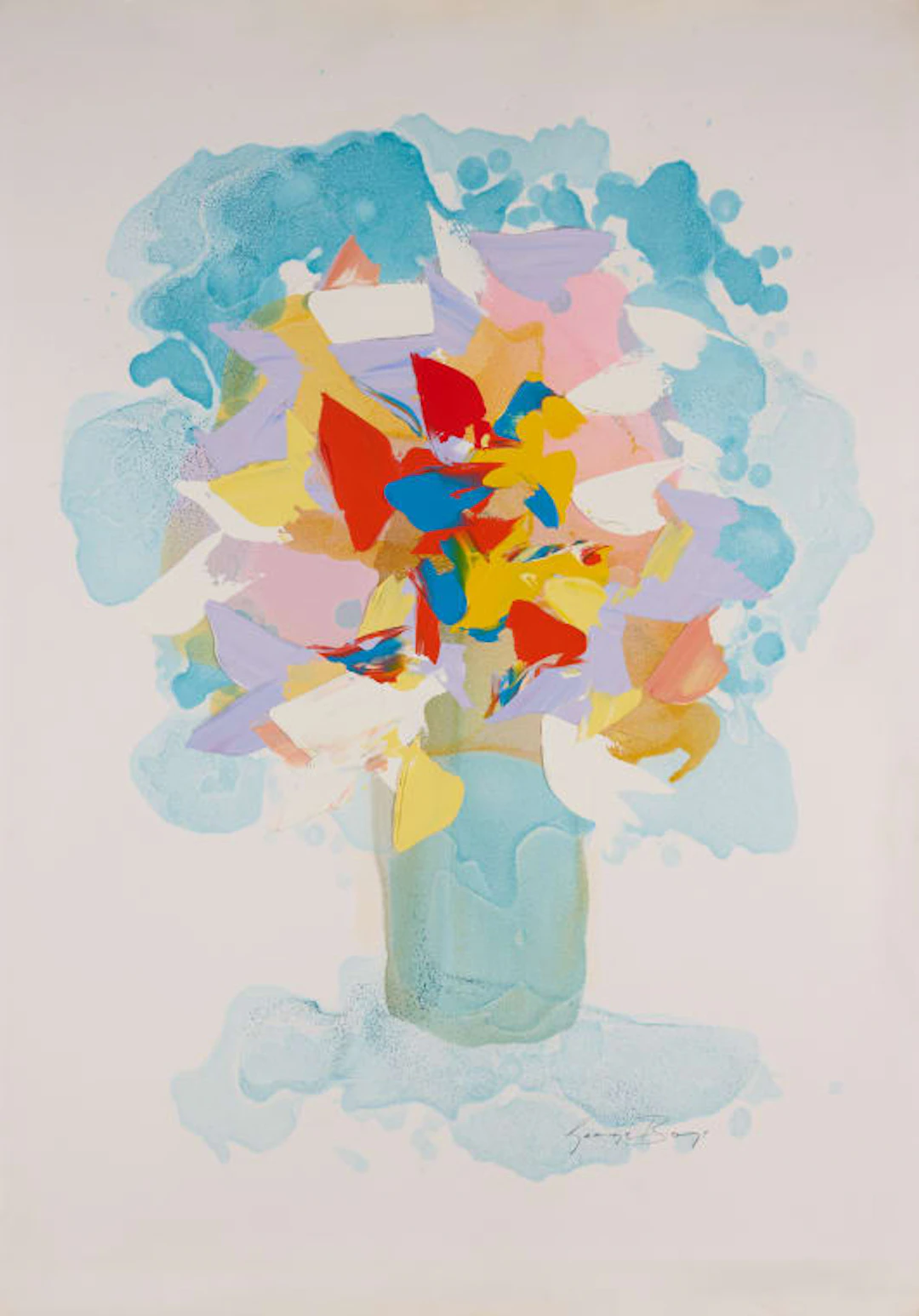 George Boyes; Flowers in a Vase