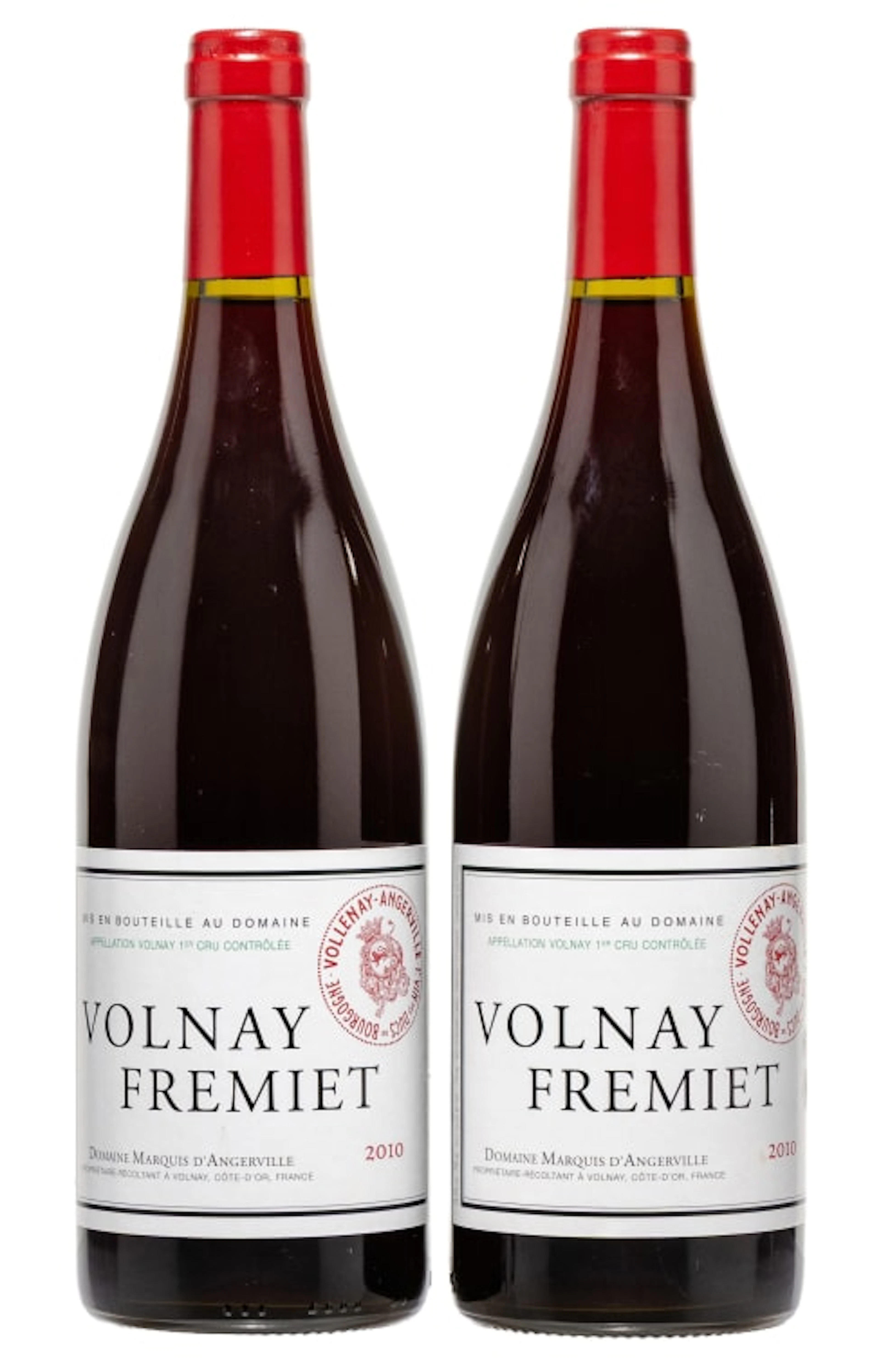 Marquis d'Angerville; Volnay 1er Cru Fremiet; 2010; 2 (1 x 2); 750ml