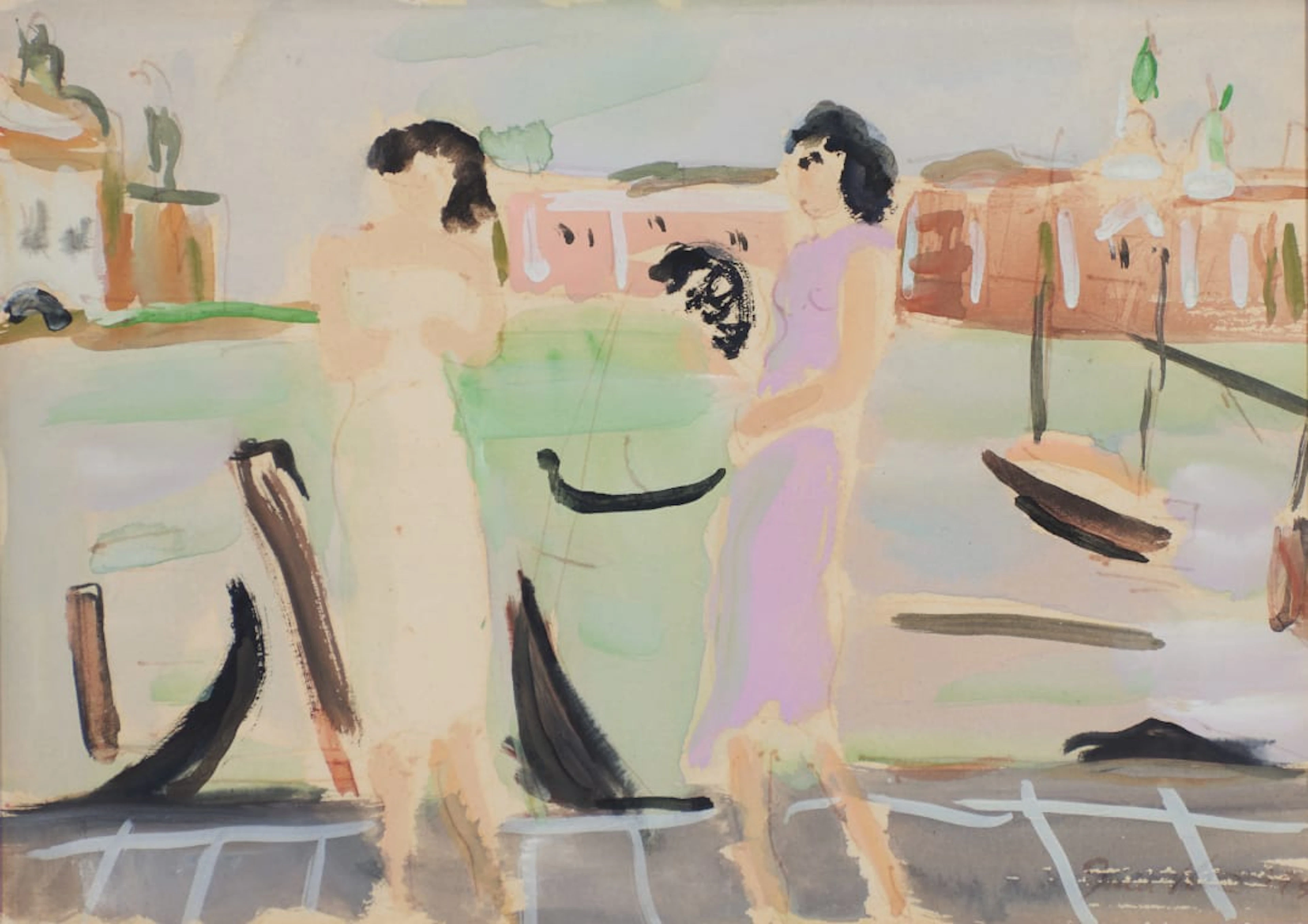 Irma Stern; Two Women in Venice