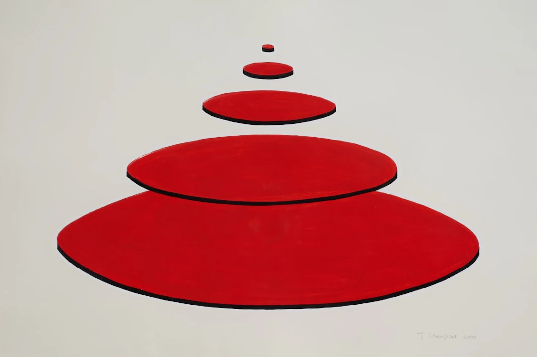 Joachim Schönfeldt; Social Pyramid Diagram (Red), from The Model Men series