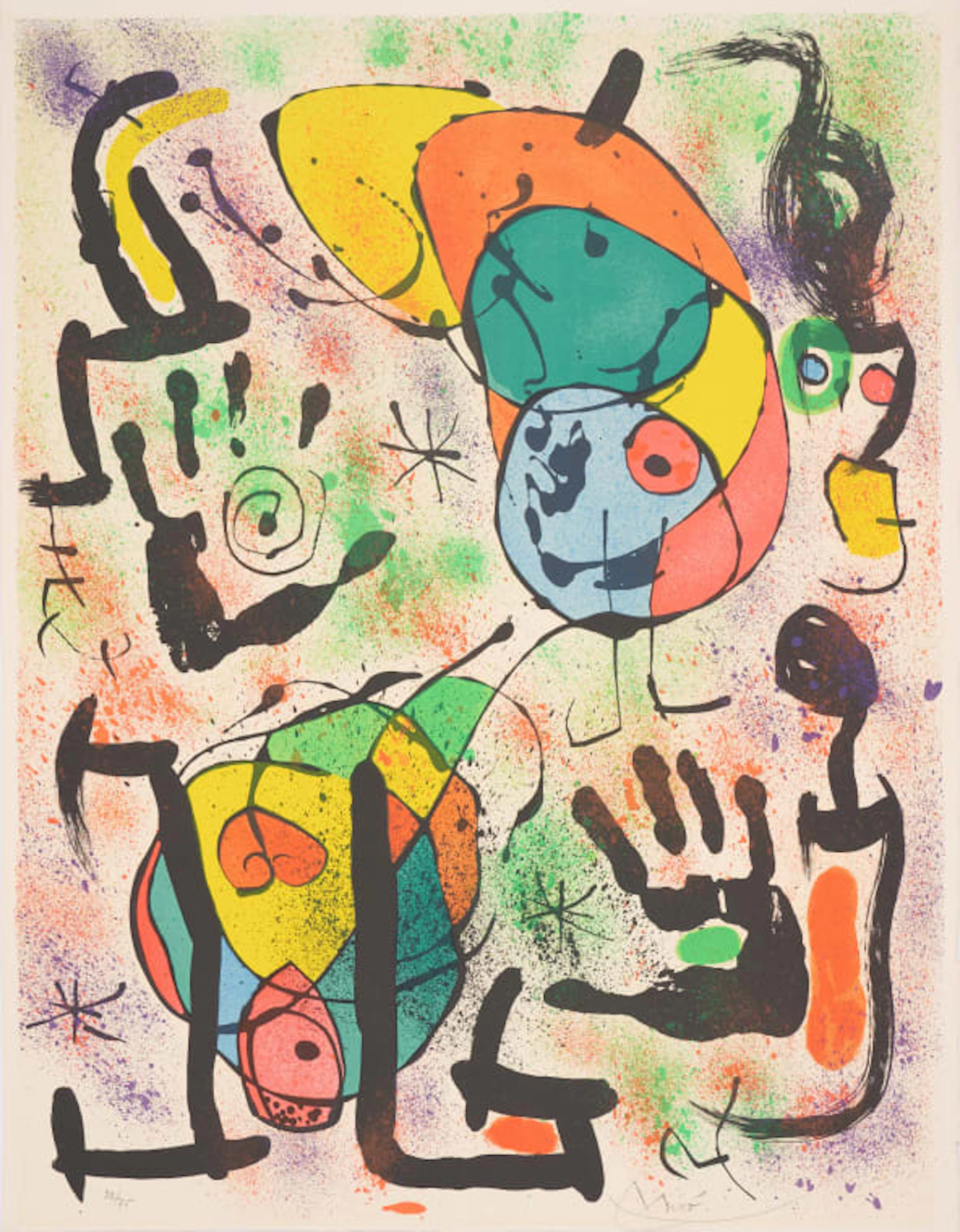 Joan Miró; Les Voyants (The Seers), Plate 6 (Mourlot 666)