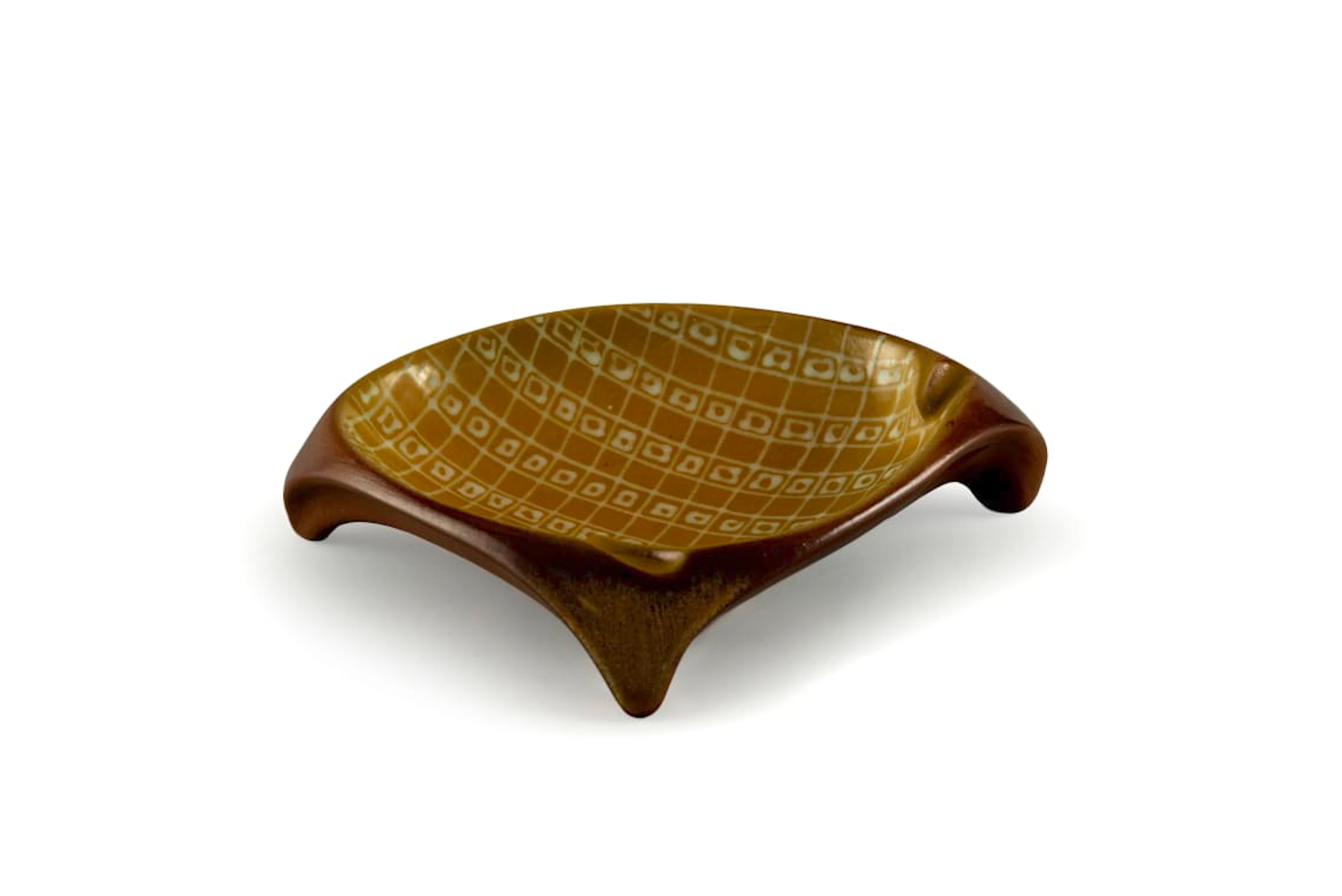Kalahari Studio; Organic-shaped ashtray with abstract design