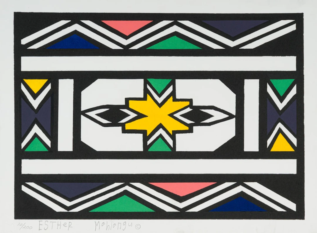 Esther Mahlangu; Untitled (Ndebele Pattern)