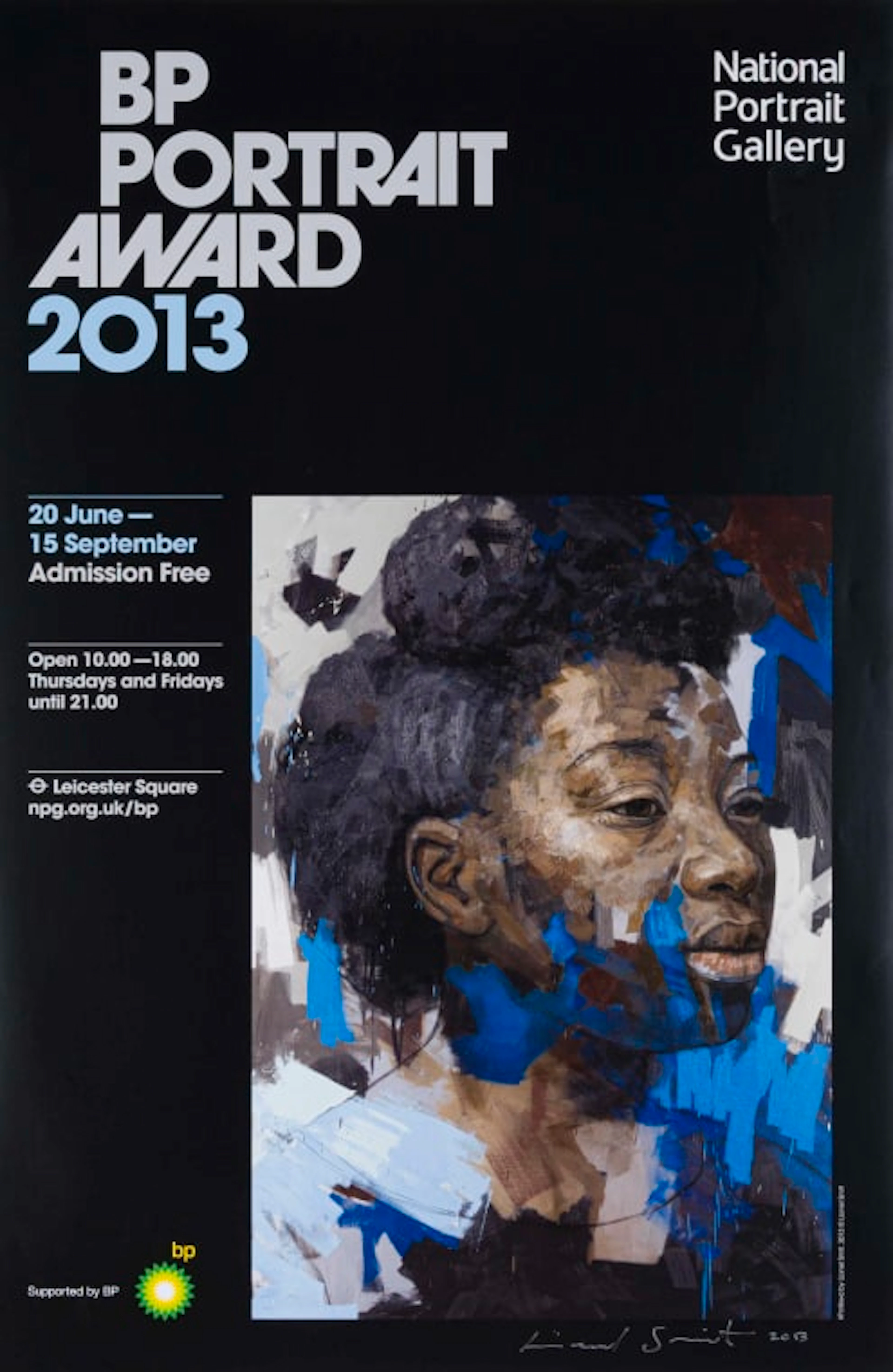 Lionel Smit; BP Portrait Award 2013, poster