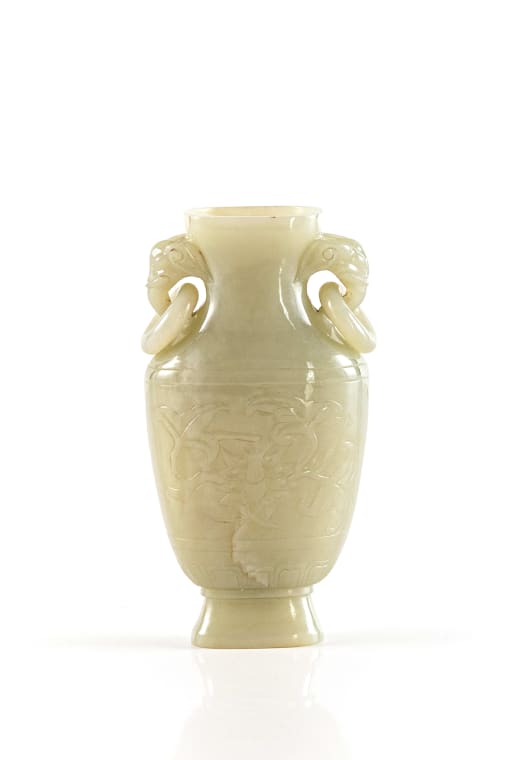 20th-century jade vase in Qianlong style