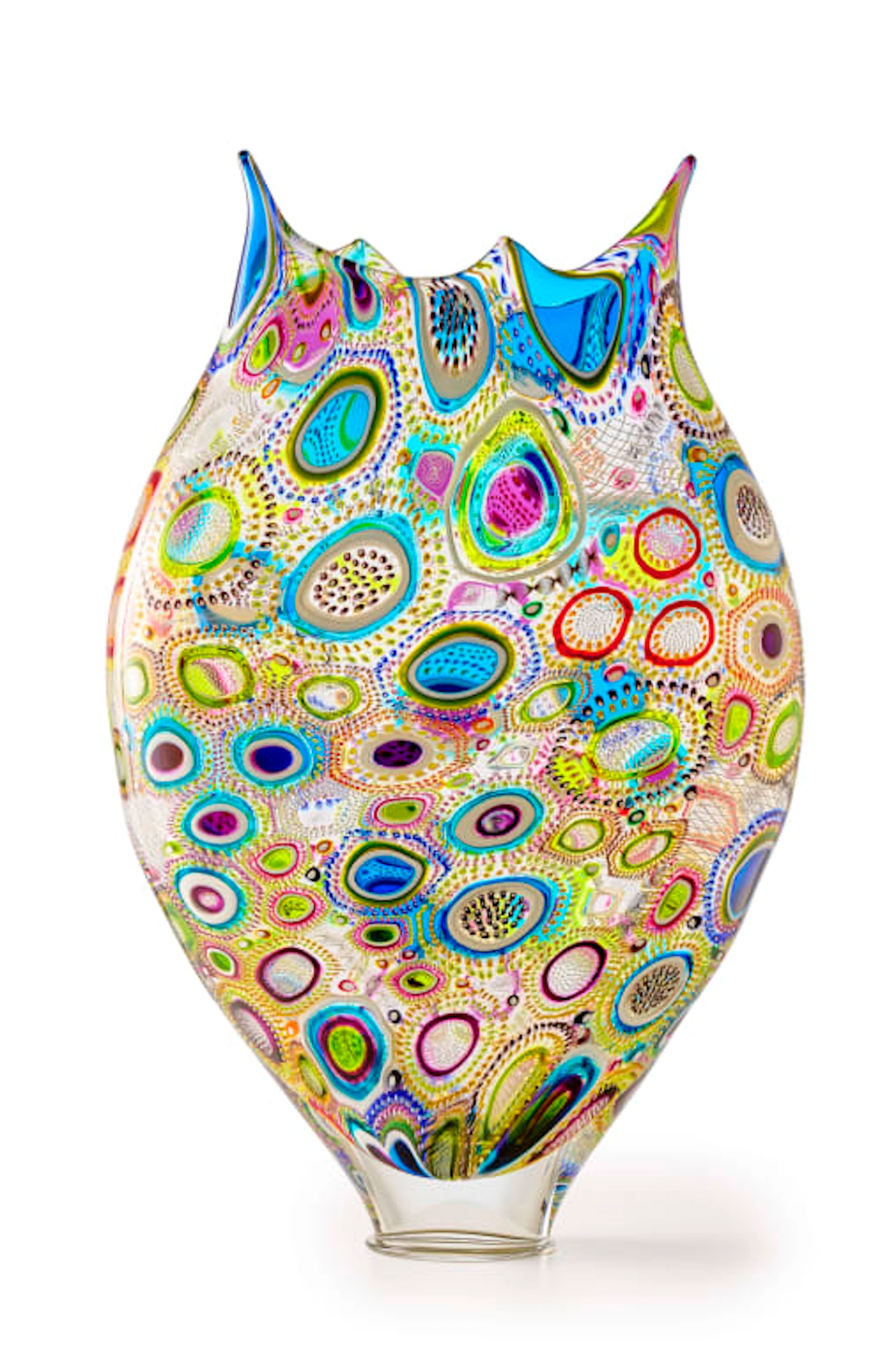 David Patchen; Murrine and cane 'Foglio' glass baluster vase